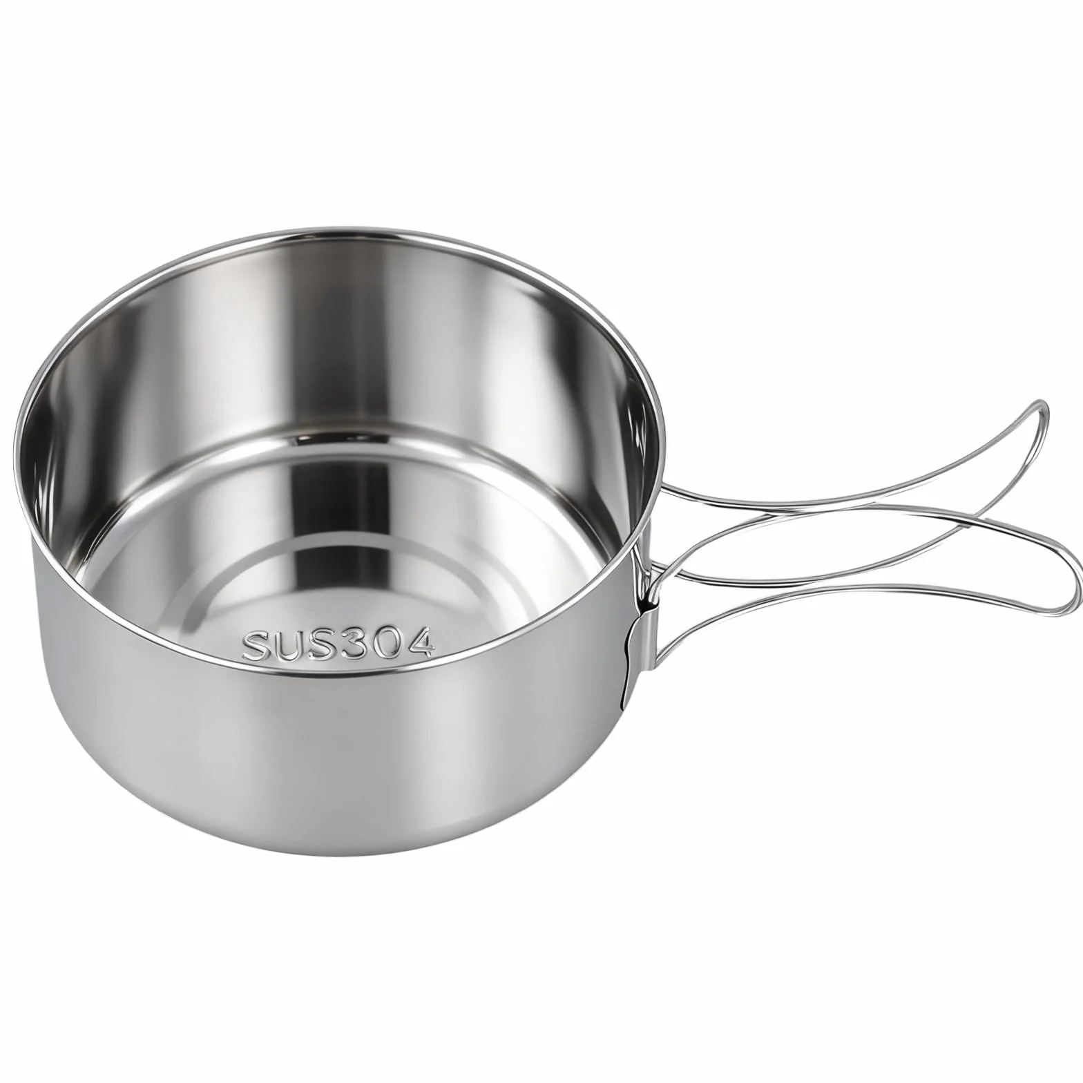 Zestaw naczyń kempingowych 4-częściowy stal nierdzewna 304 garnki 900 ml 600 ml patelnia 450 ml talerze 200 ml