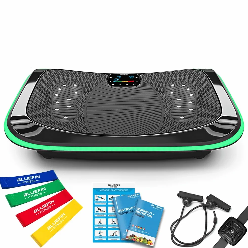 Potrójna platforma wibracyjna i oscylacyjna Bluefin Fitness 4D | Idealna do fitnessu i kulturystyki, masażer antycellulitowy, szybka utrata wagi