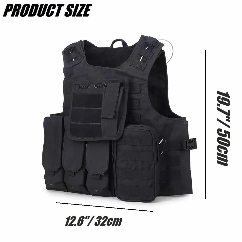 HYCOPROT Kamizelka taktyczna 1000D Oxford regulowana wojskowa Airsoft
