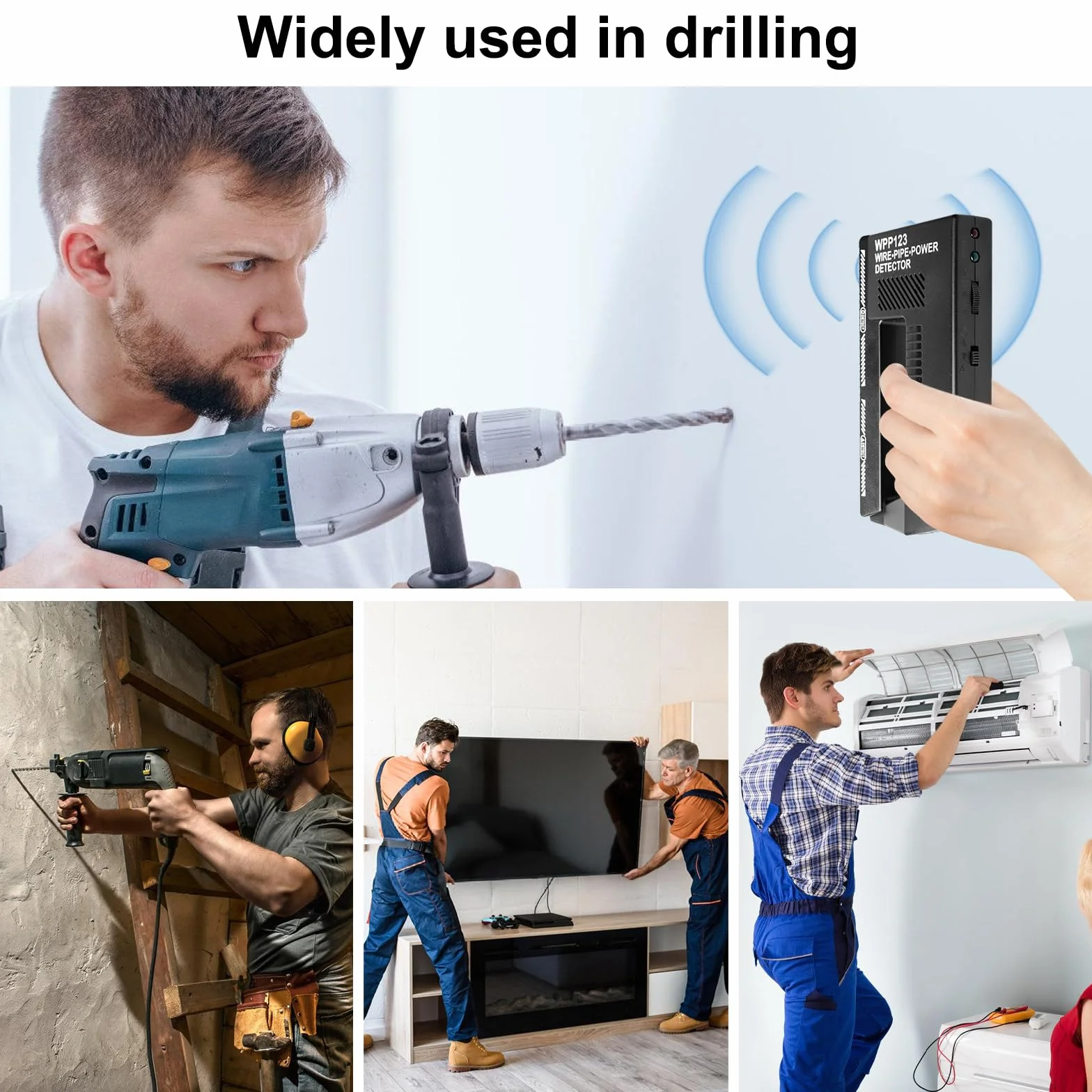 Leikurvo Wykrywacz Metalu, Wykrywacz Kabli, Stud Finder, Skaner Ścienny, Bardzo Czuły, Ręczny Wykrywacz Metalu do Ścian, Metalu, Kabli