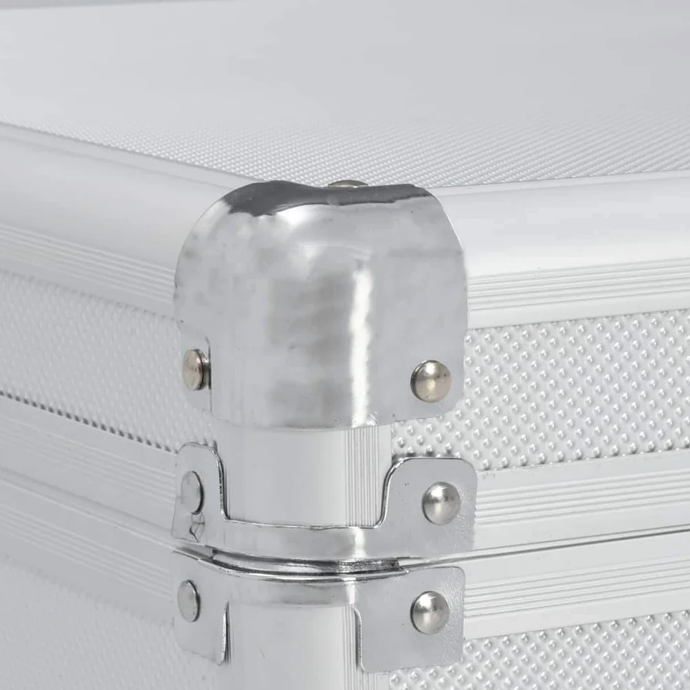 vidaXL Futerał na broń aluminium 118x38x12 cm srebrny