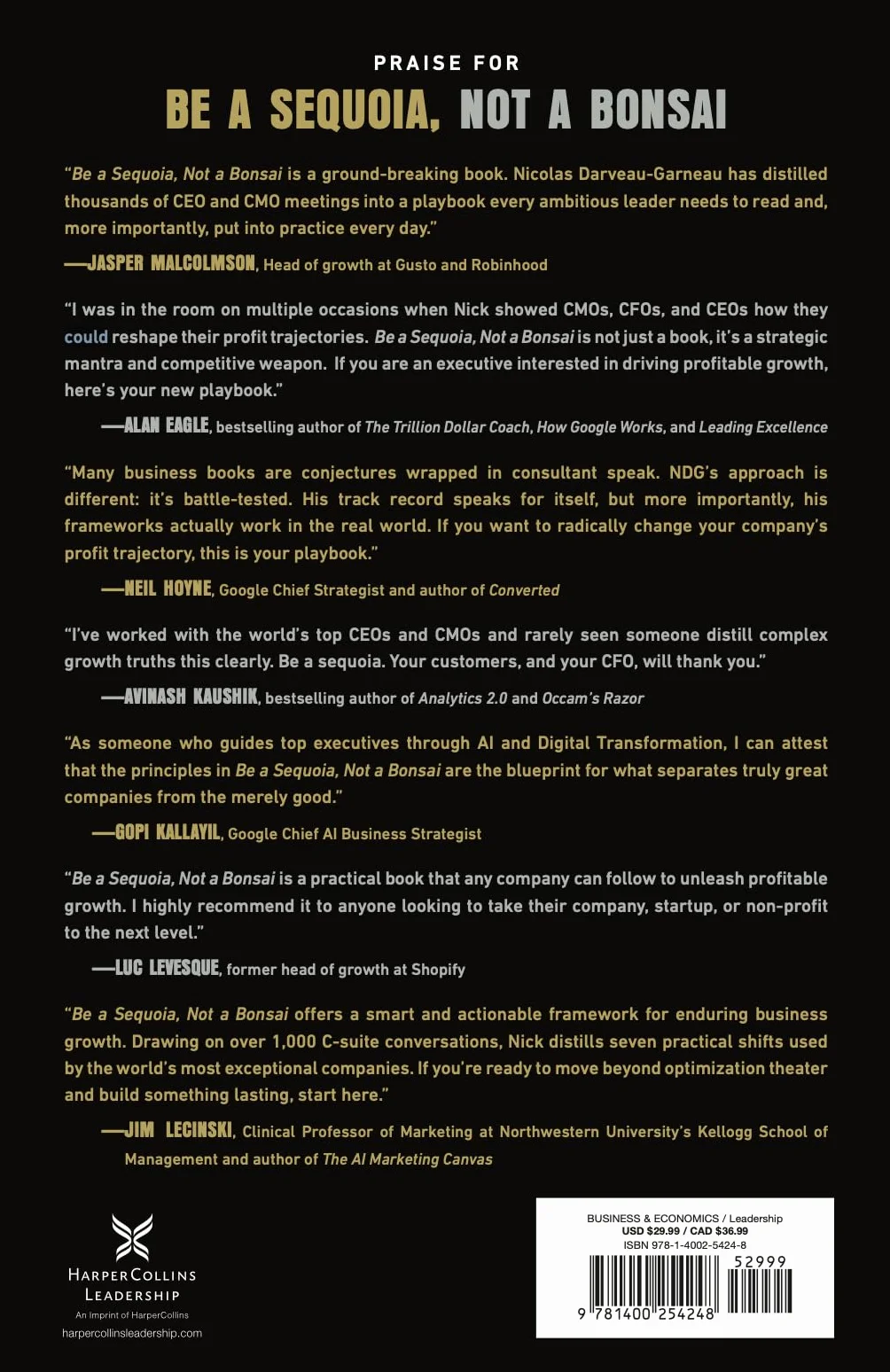 Be a Sequoia, Not a Bonsai: The Seven Growth Secrets of the World's Most Successful Companies