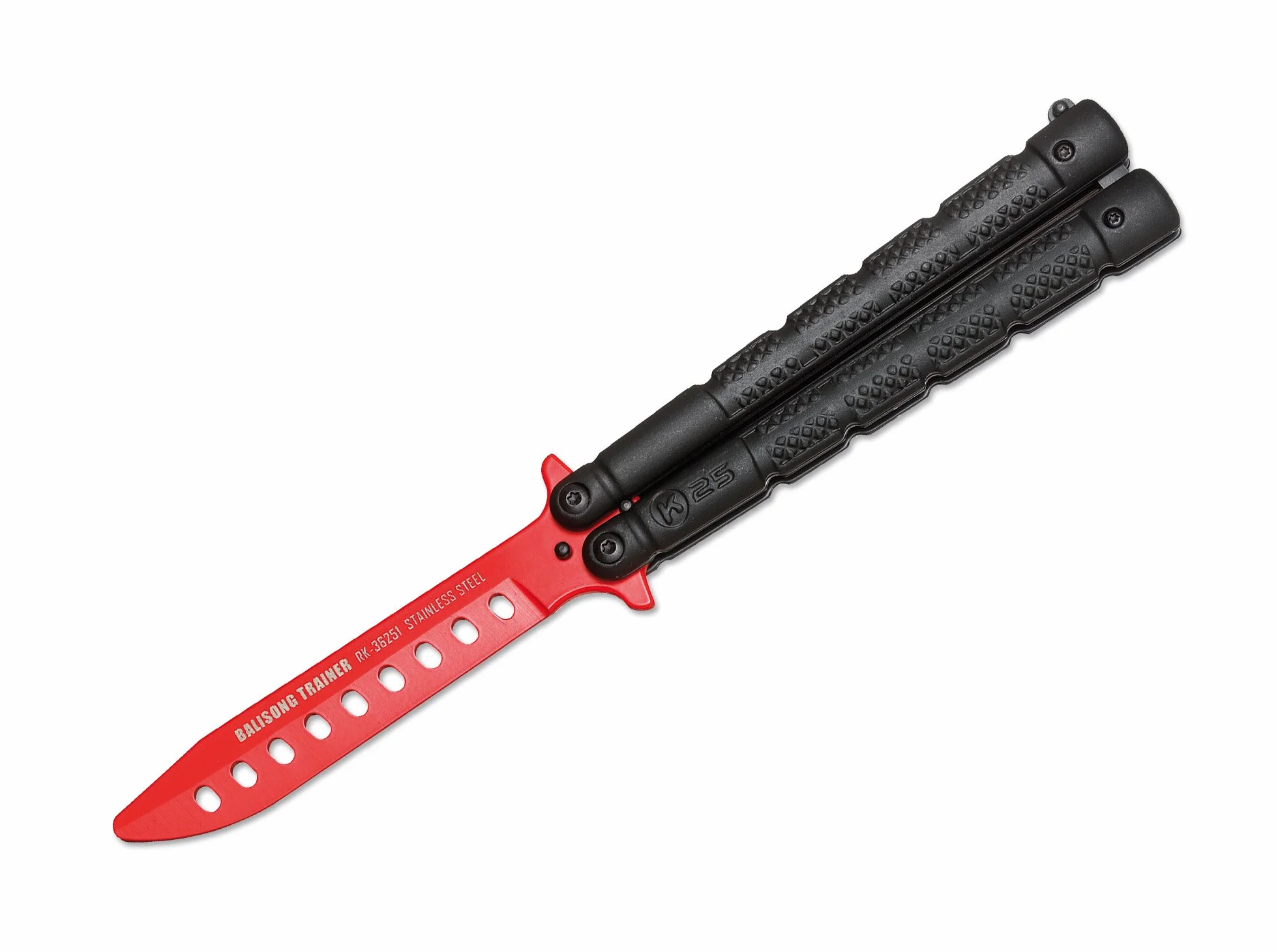 Rui Training Balisong nóż treningowy, czarno-czerwony, długość ostrza: 10 cm, 01RU017