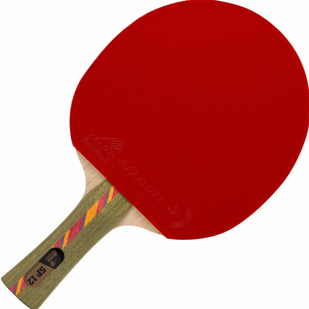 Donier Profesjonalny kij do tenisa stołowego SP-12 PRO | wyprodukowana w Europie rakieta do pingponga | 5-warstwowa podstawa, umiarkowanie szybka, duża strefa odbicia, dokładne umieszczenie, ataki