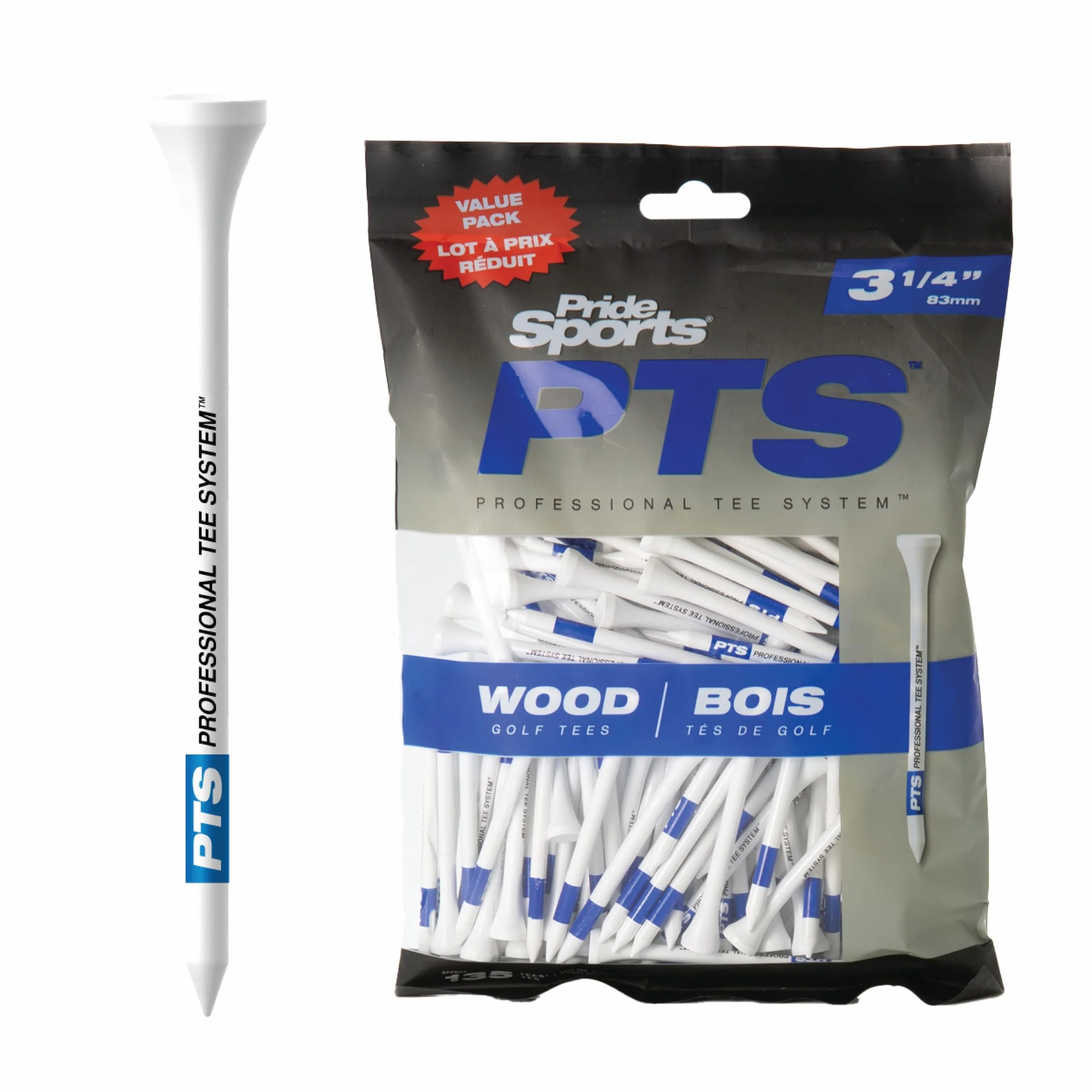 Pride Professional Tee System koszulka ProLength Plus 3-1/10.2 cm 135 sztuk biała