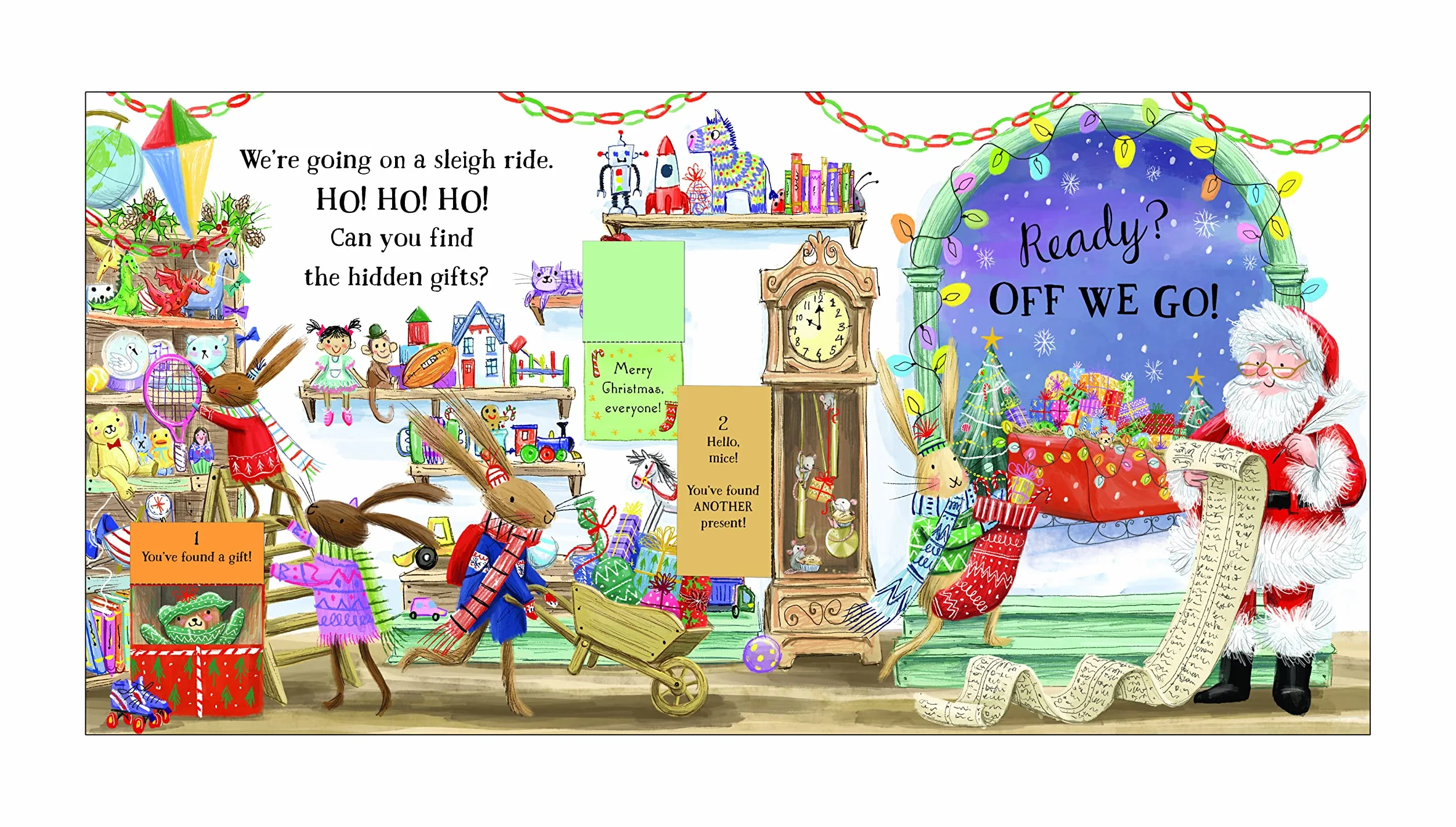 We're Going on a Sleigh Ride: A Lift-the-Flap Adventure (The Bunnies of Hoppity Hill)