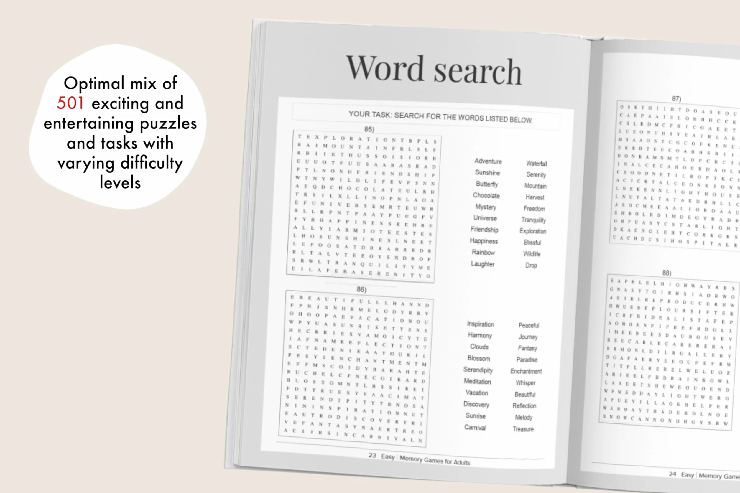 Memory Games for Adults: The XXL Puzzle Activity Book with 501 Exciting and Fun Brain Exercises to Increase Cognitive Abilities [The Smart Adult's Gift]