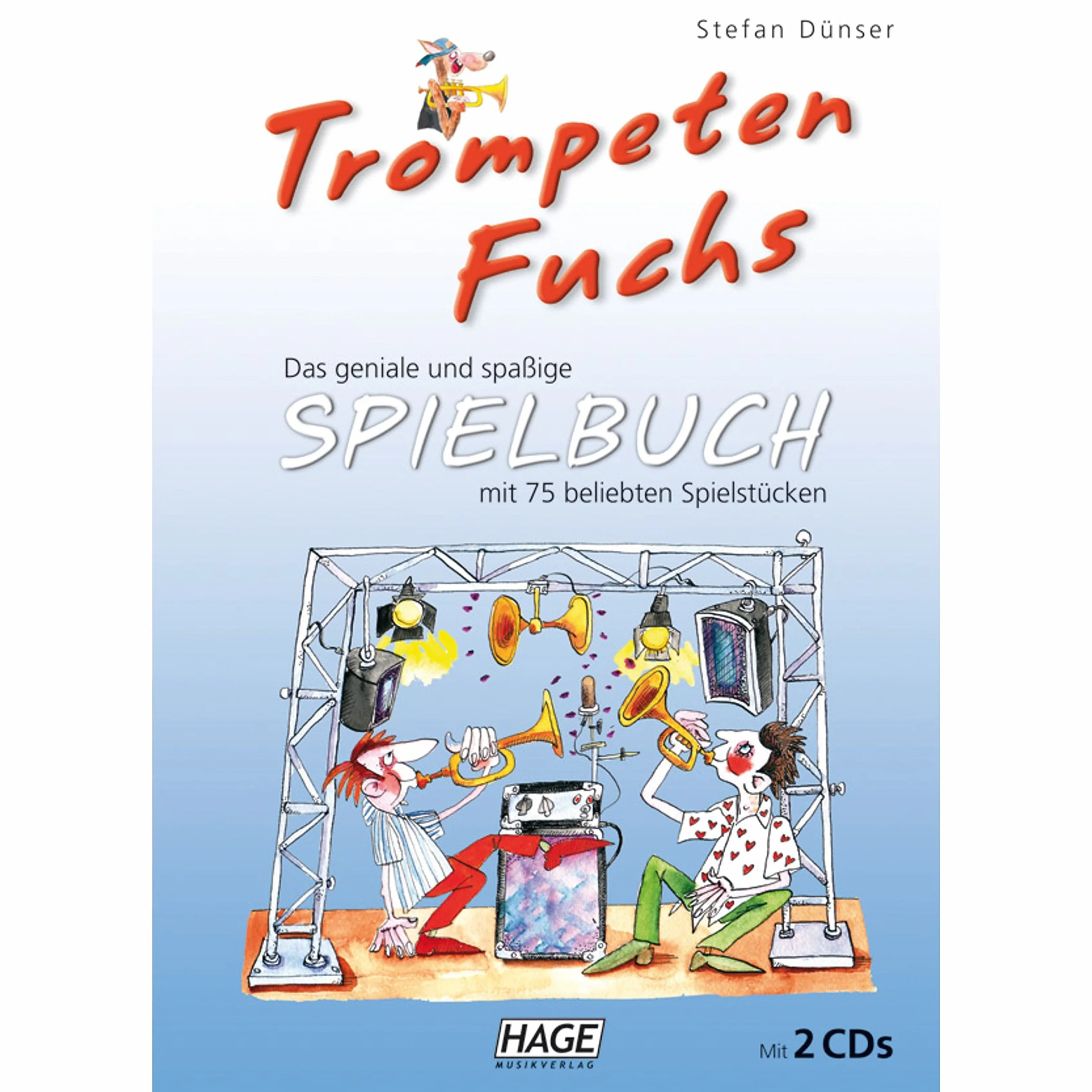 Trompeten Fuchs Spielbuch: Das geniale und spaßige Spielbuch mit 75 beliebten Spielstücken. Zum Umgang mit den CDs: Die Stücke liegen entweder in ... danach die Solo-Trompete selbst übernehmen.