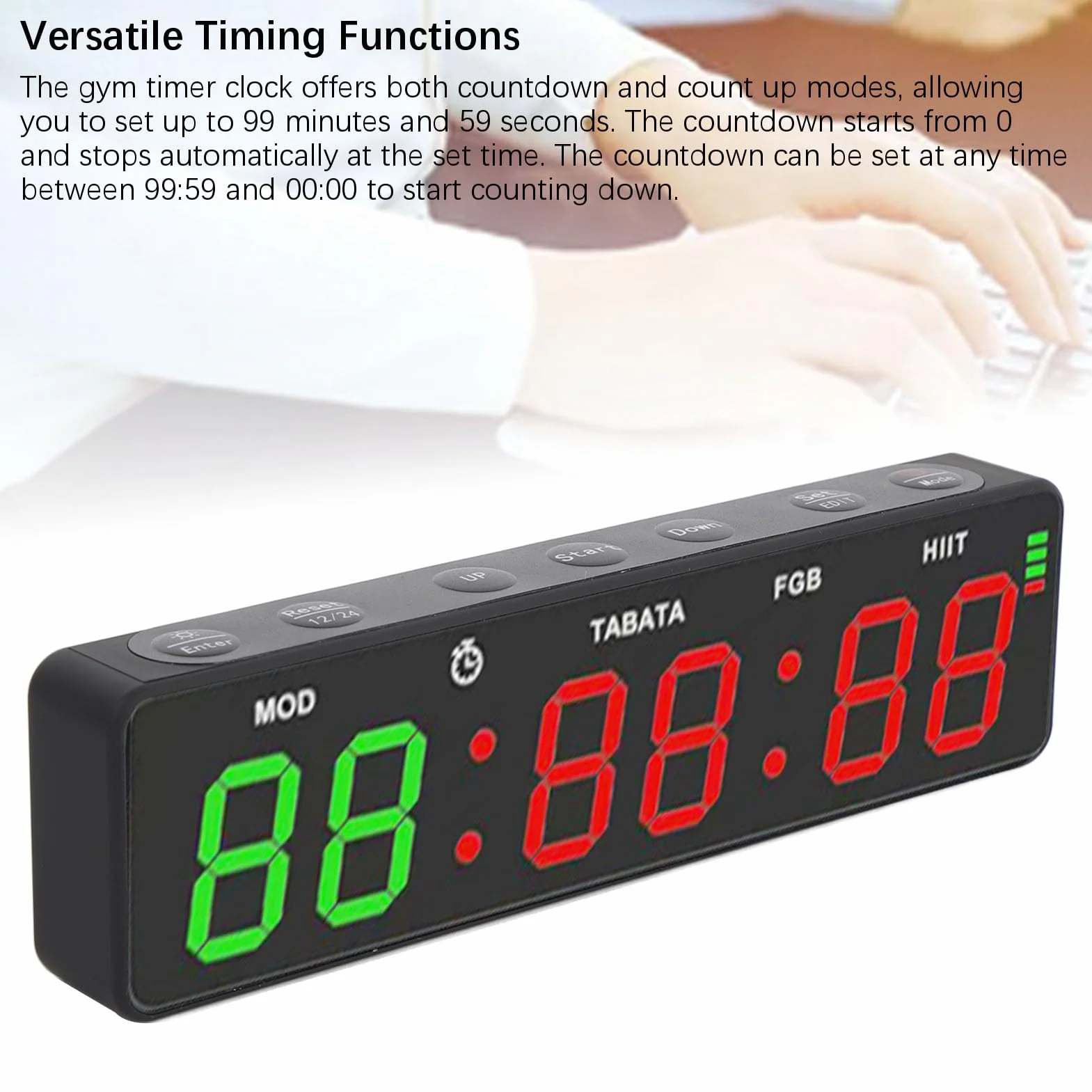 Cyfrowy Zegar ścienny LED Timer na Siłowni Czas Treningowy Stopwatch Countdown