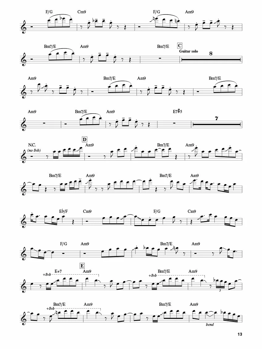 David Sanborn Saxophone Play-Along Volume 8 Book/Online Audio