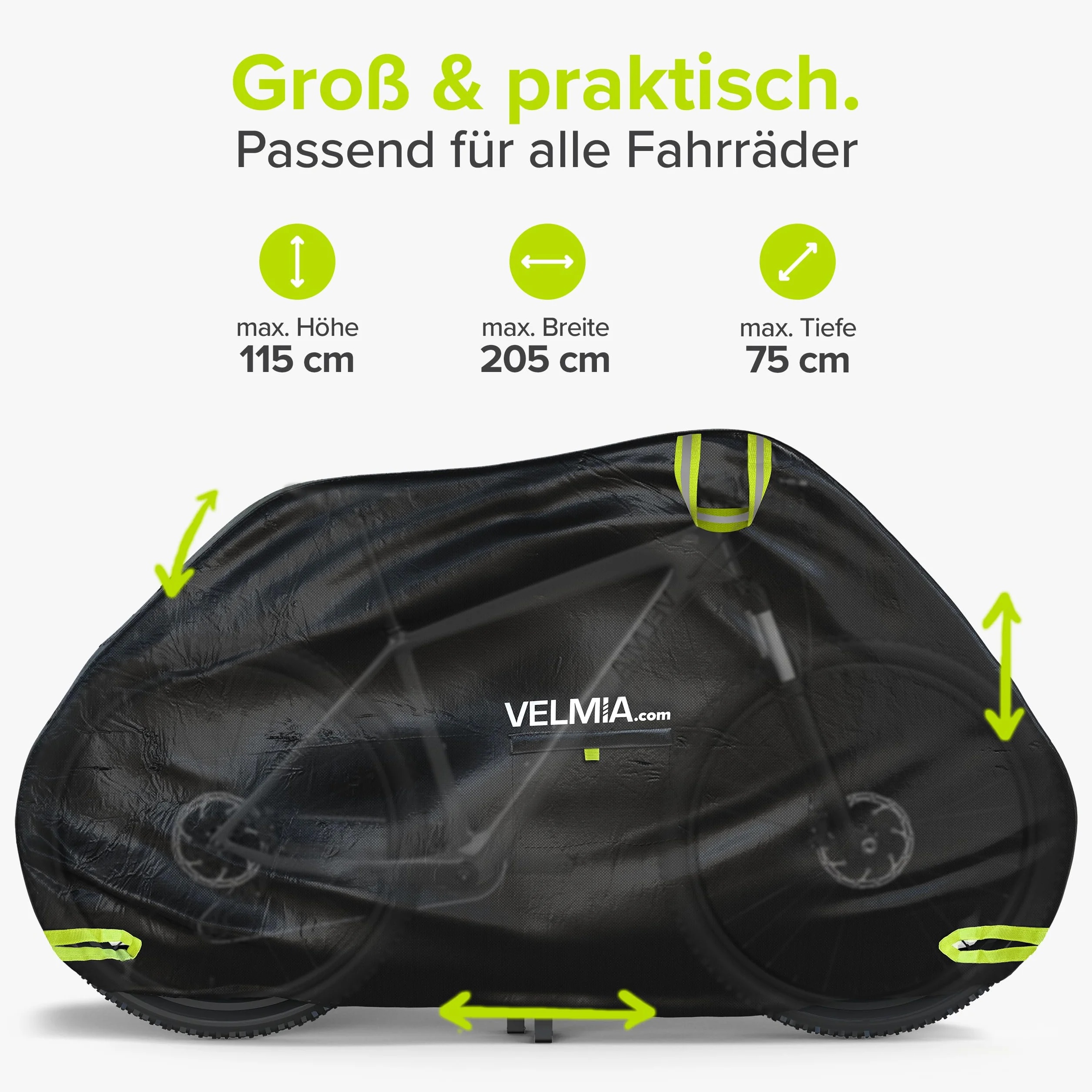 VELMIA Plandeka na rower elektryczny i do zimowych warunków