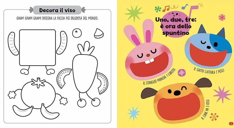 Che cosa si mangia? Gioca, colora e impara con gli sticker. Con adesivi. Ediz. a colori