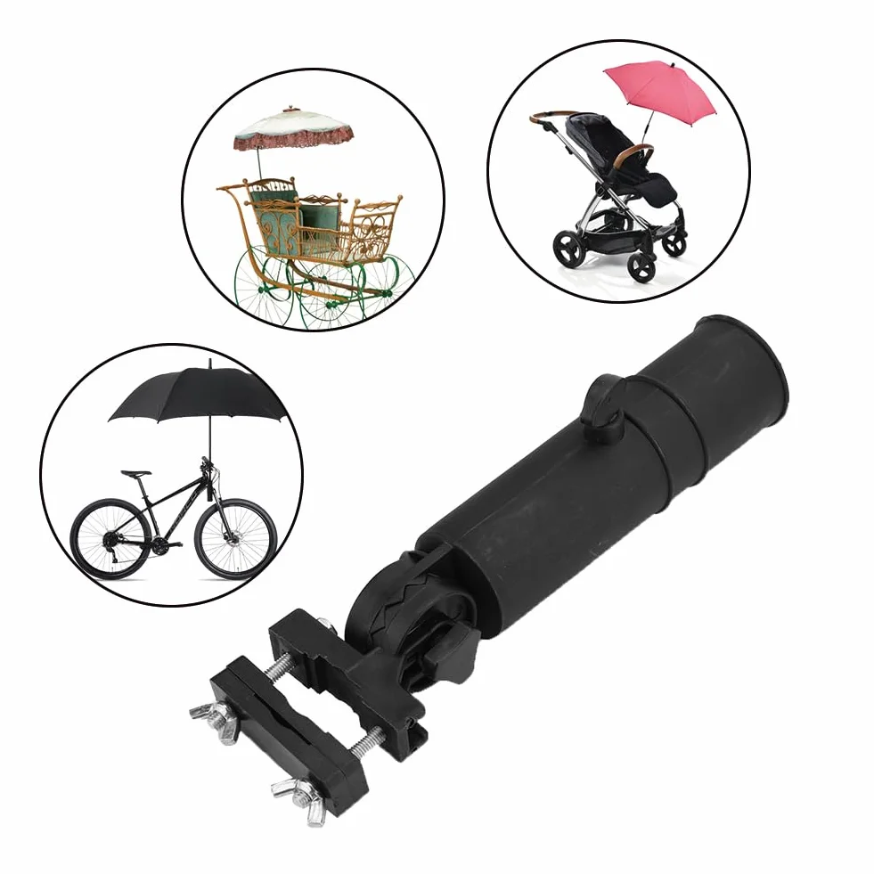 Wózek Golfowy Uchwyt Na Parasol, Uniwersalny Uchwyt Na Parasol Golfowy Z Regulowaną Podstawą I Kątem Golf Push Cart Stojak Na Parasole Stabilny Solidny Uchwyt Do Mobilności Skuter Wózek Inwalidzki Krz