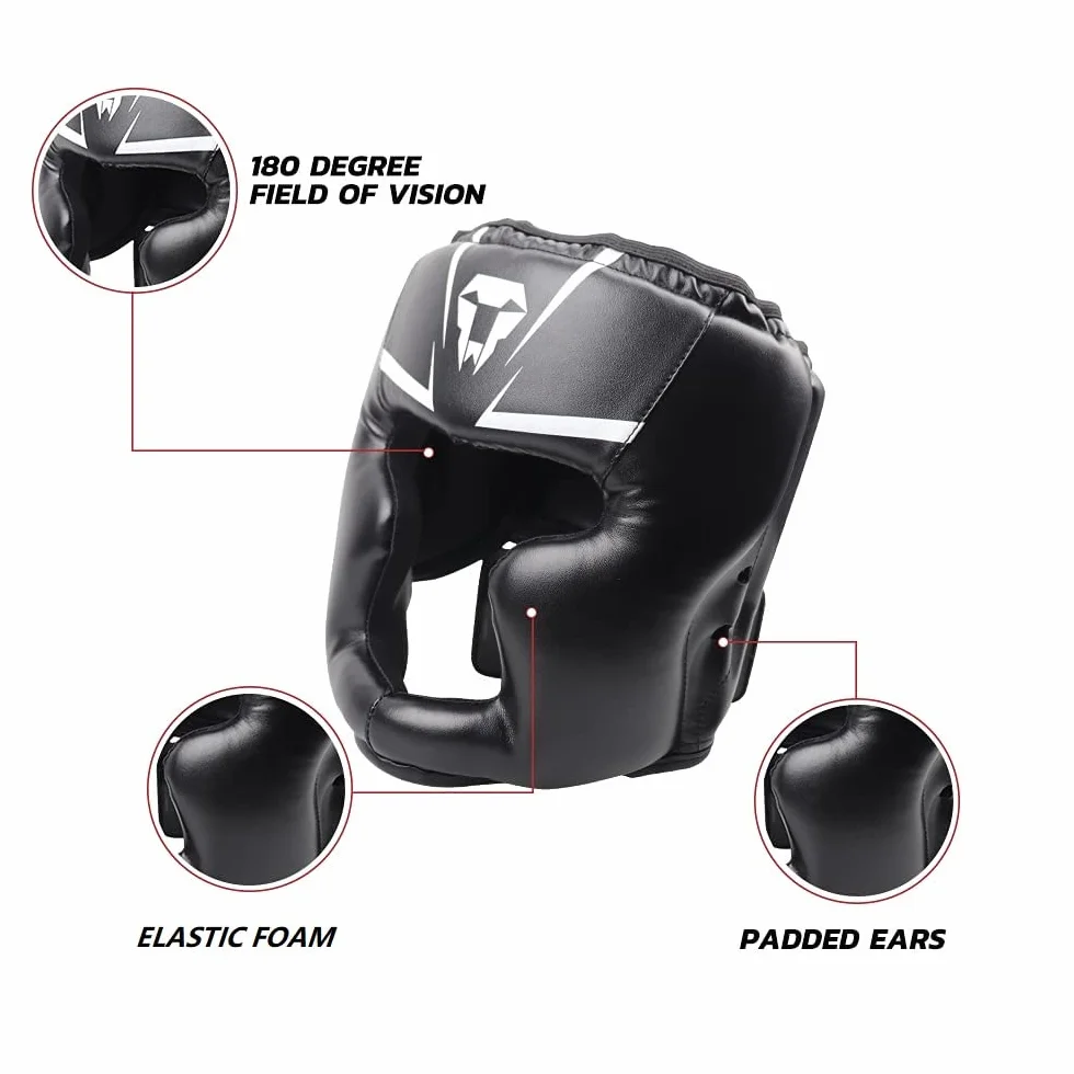 LangRay Kask bokserski z siatką do kickboxingu, sparingu, karate i taekwondo