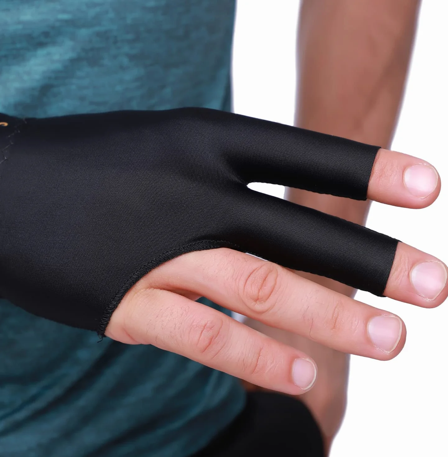 PolyMath Billiard Gloves 10 szt. / zestaw 3 palcowych rękawiczek do snookera, rękawice do basenu, spandex, lycra, na lewą lub prawą rękę, dla mężczyzn i kobiet