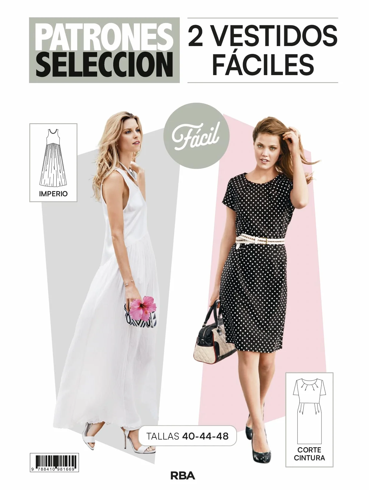 Patrones selección 4. Patrón de costura 2 Vestidos fáciles: Imperio y Corte cintura