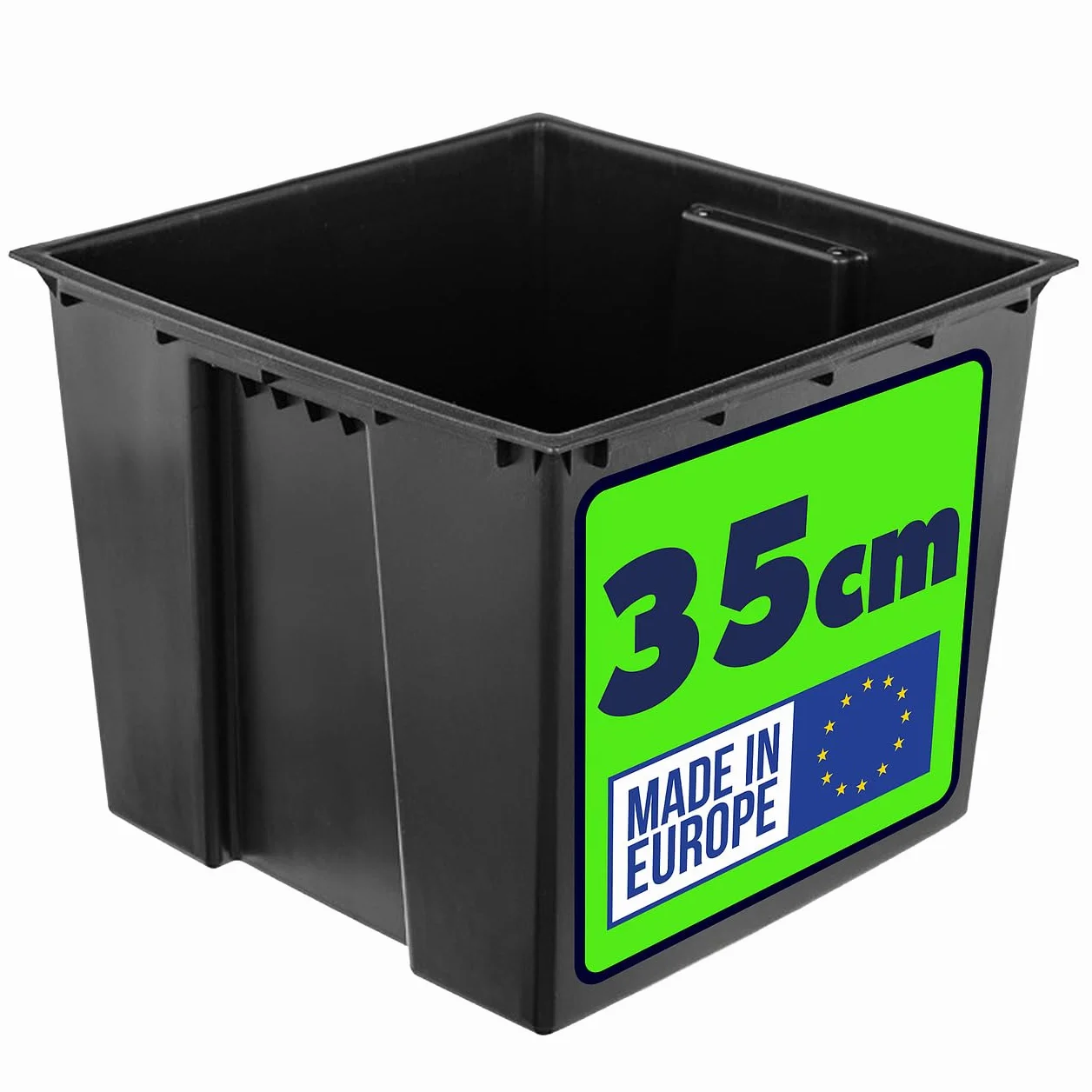 KADAX Wkładka 35 cm do doniczek, czarna wkładka z tworzywa sztucznego, wkładka z tworzywa sztucznego z uchwytami do przenoszenia doniczek, prostokątna, doniczka wewnętrzna (34,5 x 28 cm)