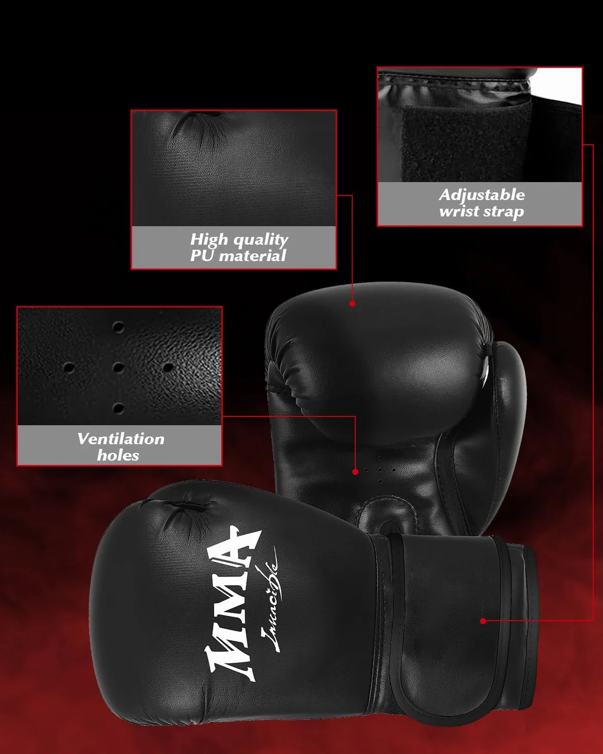 Skórzana torba bokserska z mikrofibry z rękawiczkami i akcesoriami do treningu kickboxingu MMA
