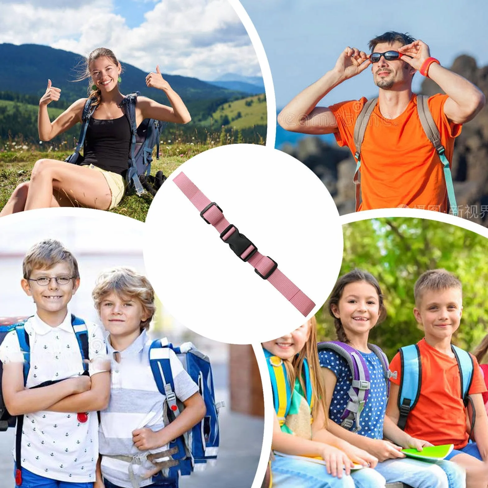 Plecak Chest Strap, regulowany pasek z klamrą, uniwersalny pasek na kostkę, akcesoria campingowe