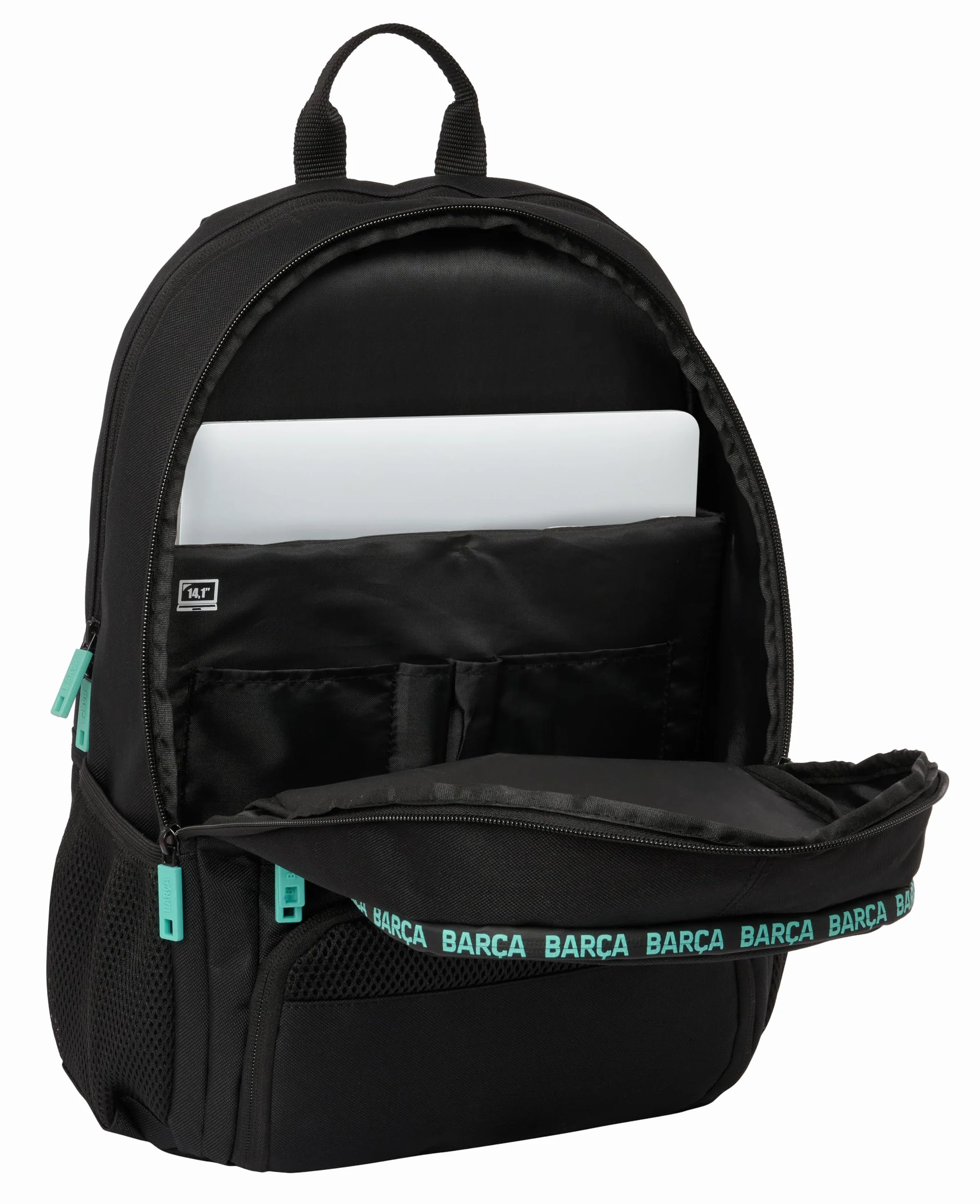 Safta F.C. Barcelona Plecak na Padel Sportowy 30x17x42 cm Czarny