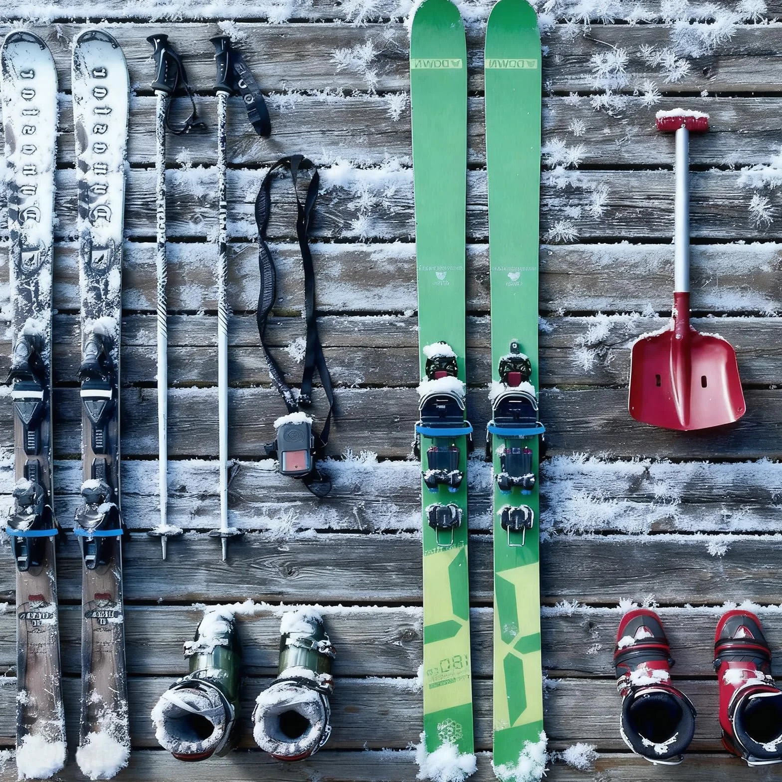Gumowe uchwyty do wiązania nart 30 sztuk, elastyczne taśmy hamulcowe, niebieskie do snowboardu