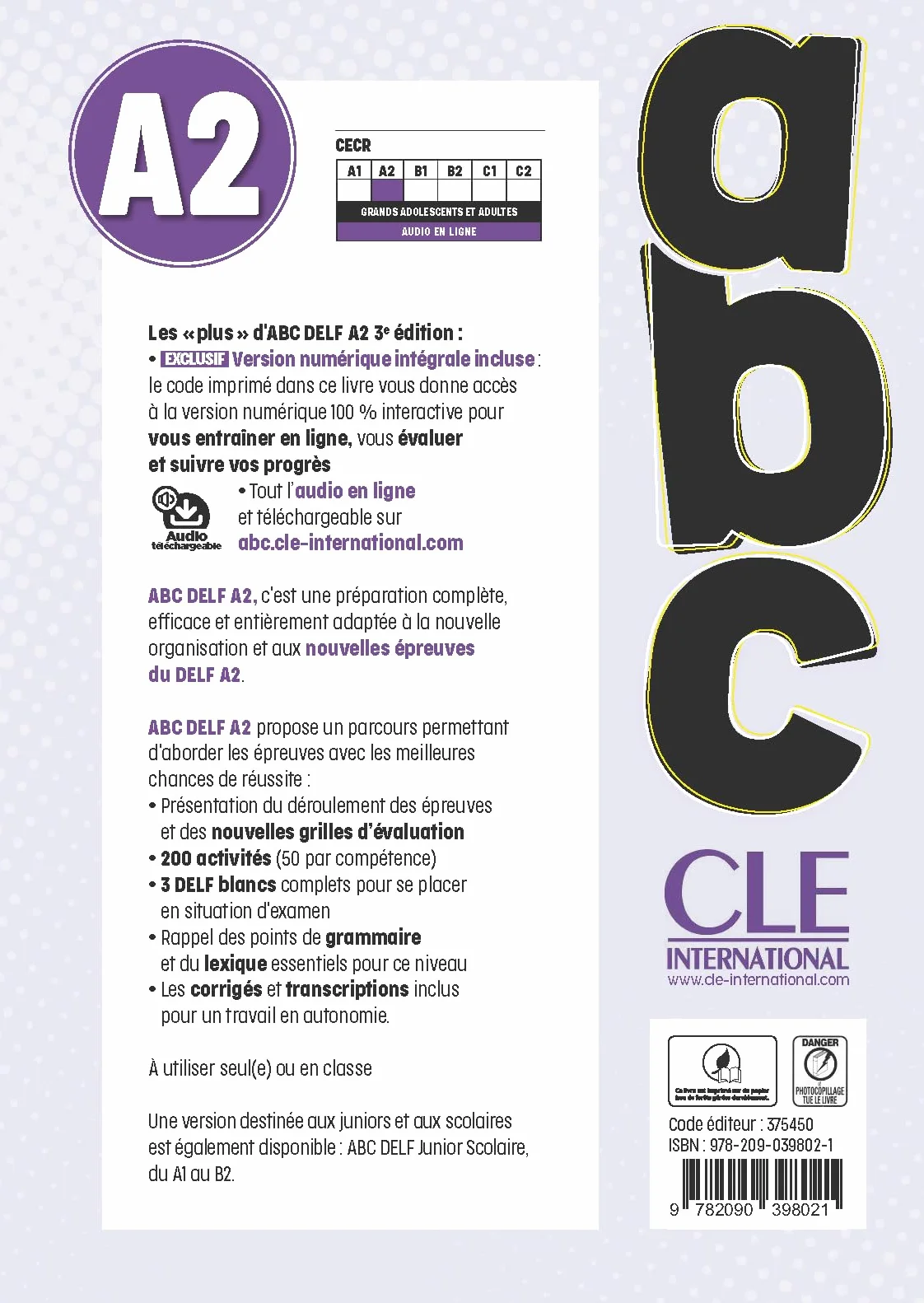 ABC DELF - Niveau A2 - 3ème édition: Audio en ligne et version numérique 100% interactive incluse