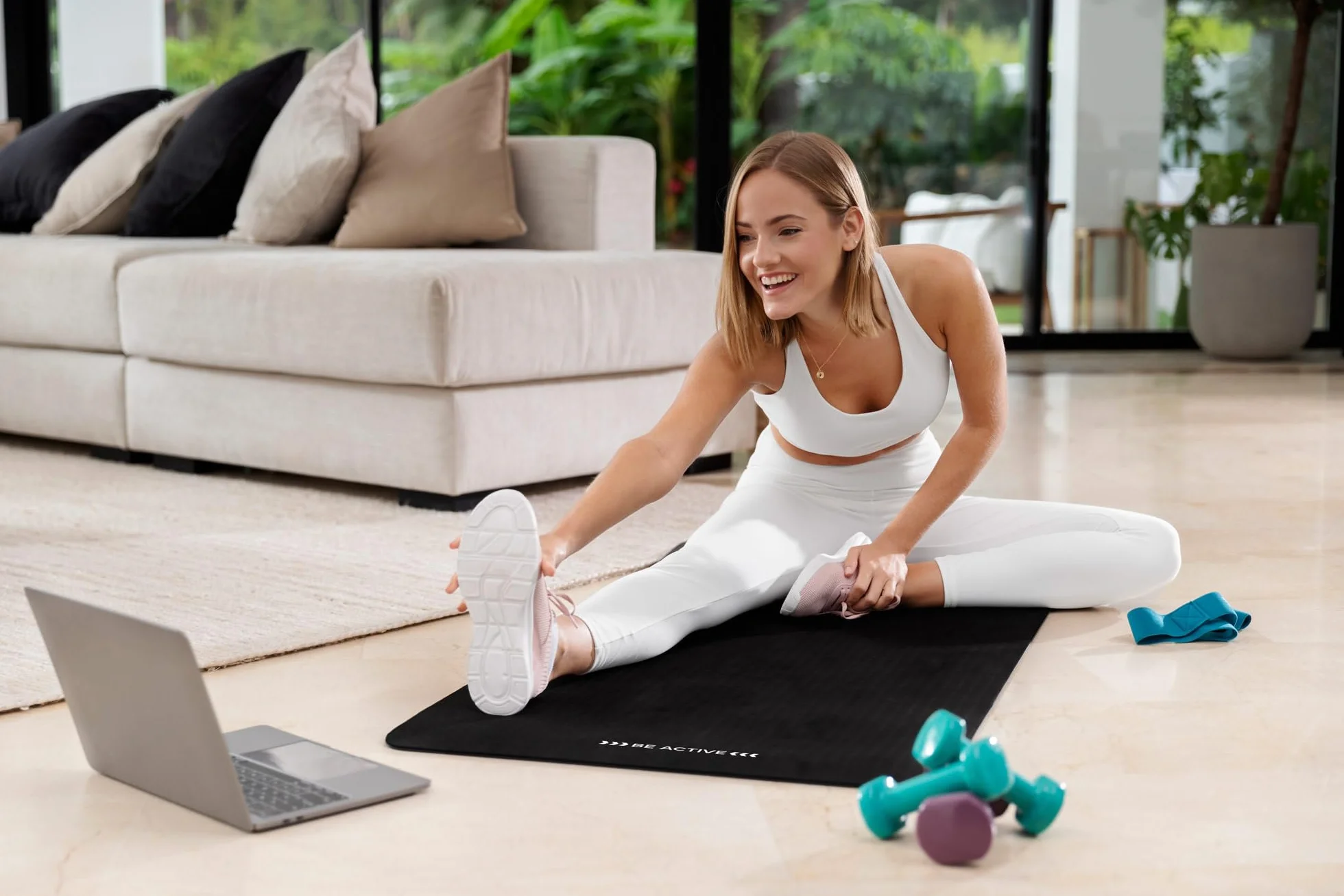 Rebel Mata Gimnastyczna do Ćwiczeń Joga Pilates Fitness 183x61cm Grubość 6mm TPE Czarna