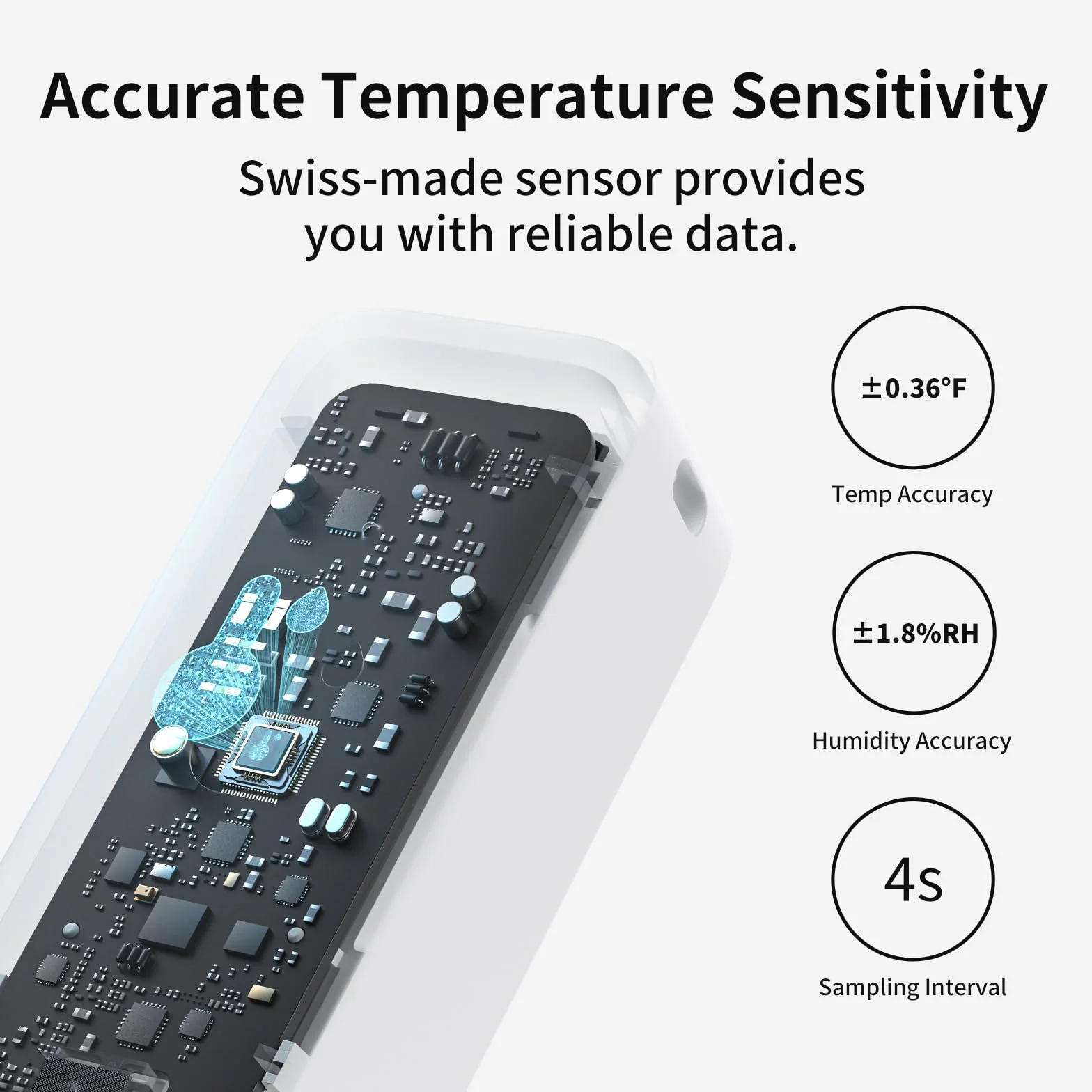 SwitchBot IP65 termometr z higrometrem do użytku wewnątrz i na zewnątrz, zasięg Bluetooth 120 m, punkt rosy / VPD/czujnik wilgotności, bezpłatne przechowywanie danych, 2 lata żywotności baterii