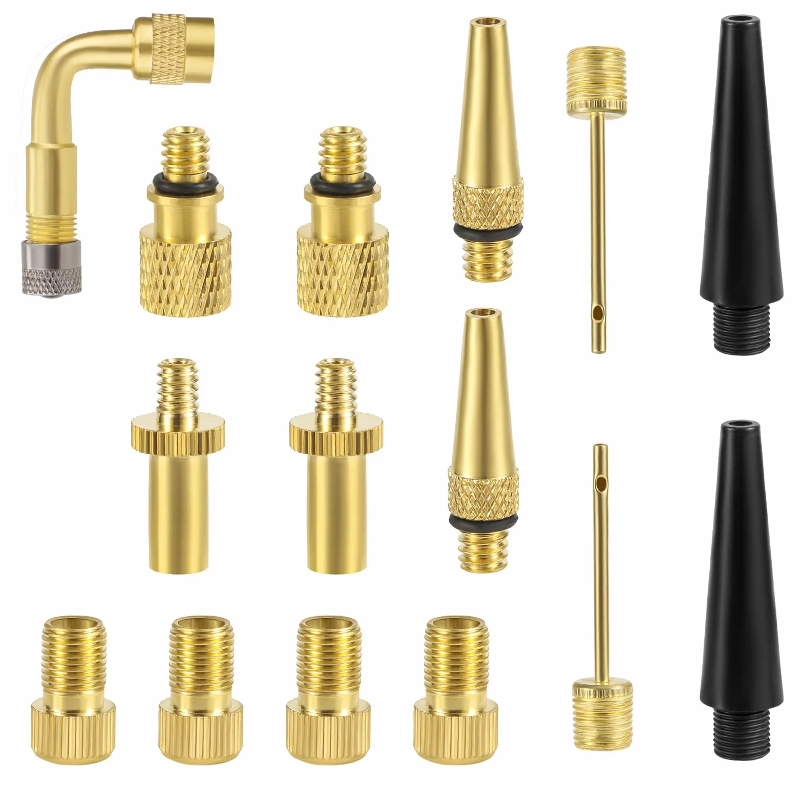 Adapter Zaworu Rowerowego Presta Schrader Mosiadz 15szt Zestaw