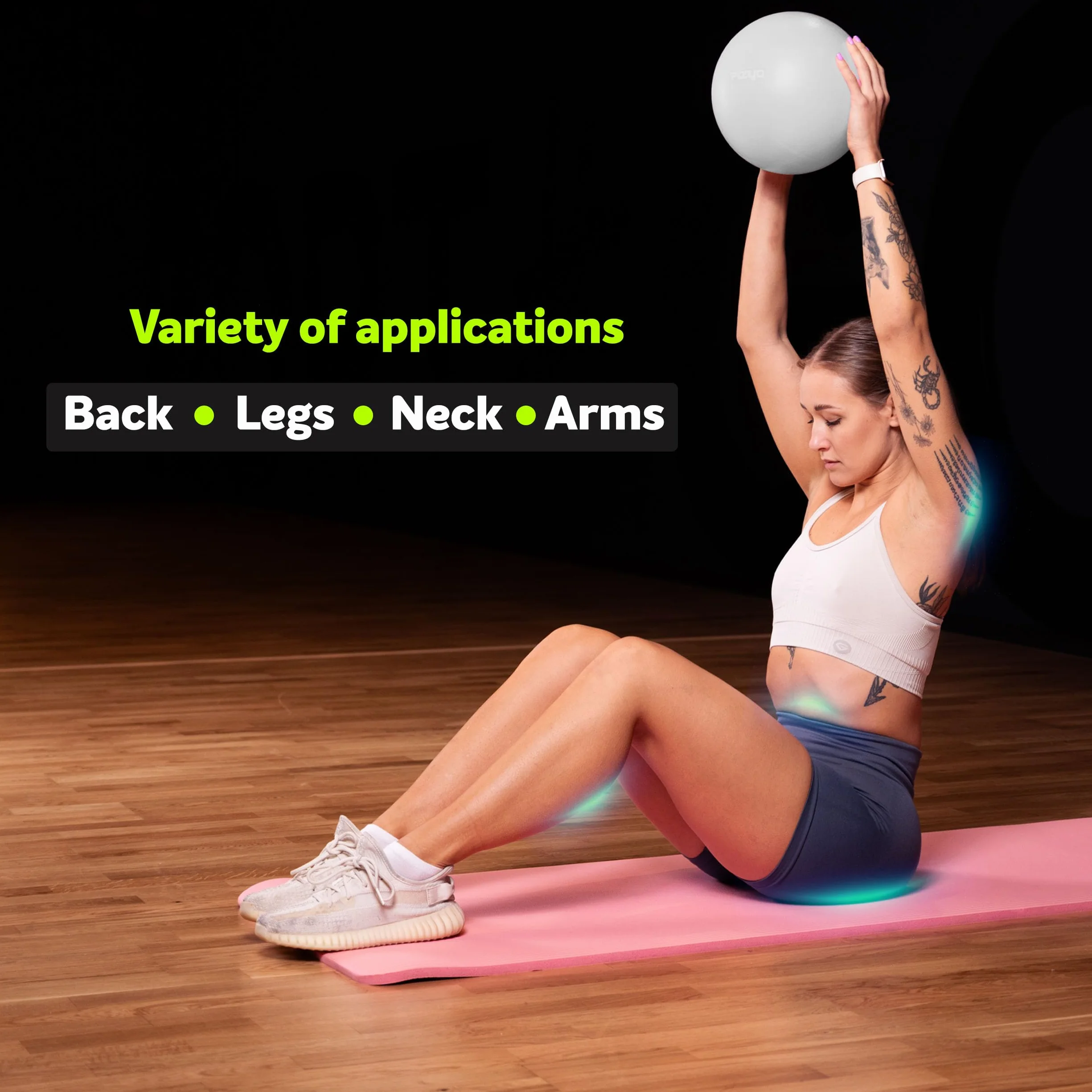 Fizyo Mini piłka do pilates 22 cm z pompką i słomką do jogi i treningu równowagi