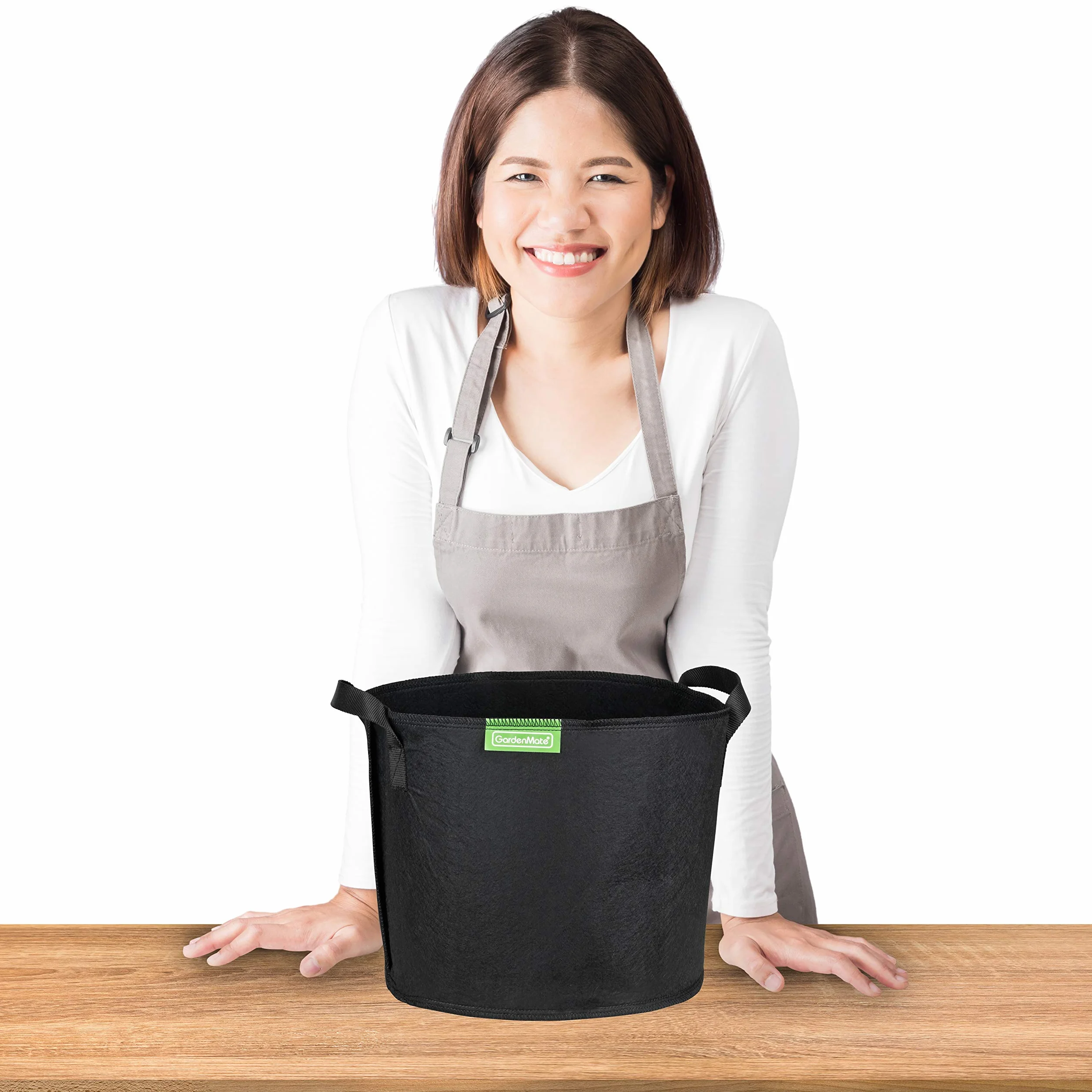 GardenMate – 5x worek do roślin 20 l z włókniny – Ø 31 cm, wysokość 26 cm – BLACKLINE