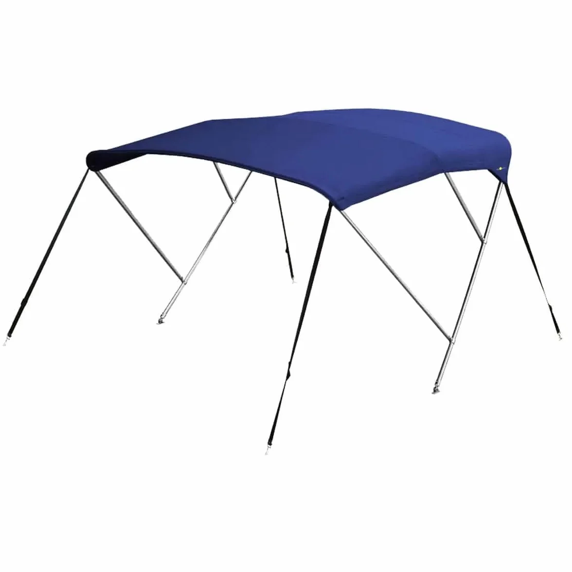 Oceansouth Bimini Blat ze stali nierdzewnej 3 łuki zintegrowany bagażnik Pacific Blue 1,5-1,7 m