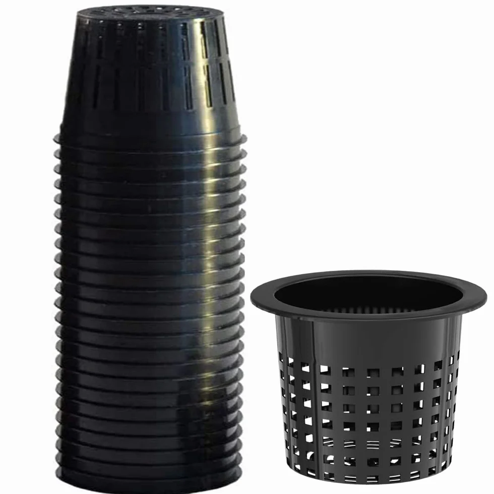 Kubki siatkowe 16 cm (12 szt.), doniczki siatkowe do hydroponiki, kosze siatkowe i doniczki do storczyków, wytrzymałe akcesoria hydroponiczne z szerokim rantem