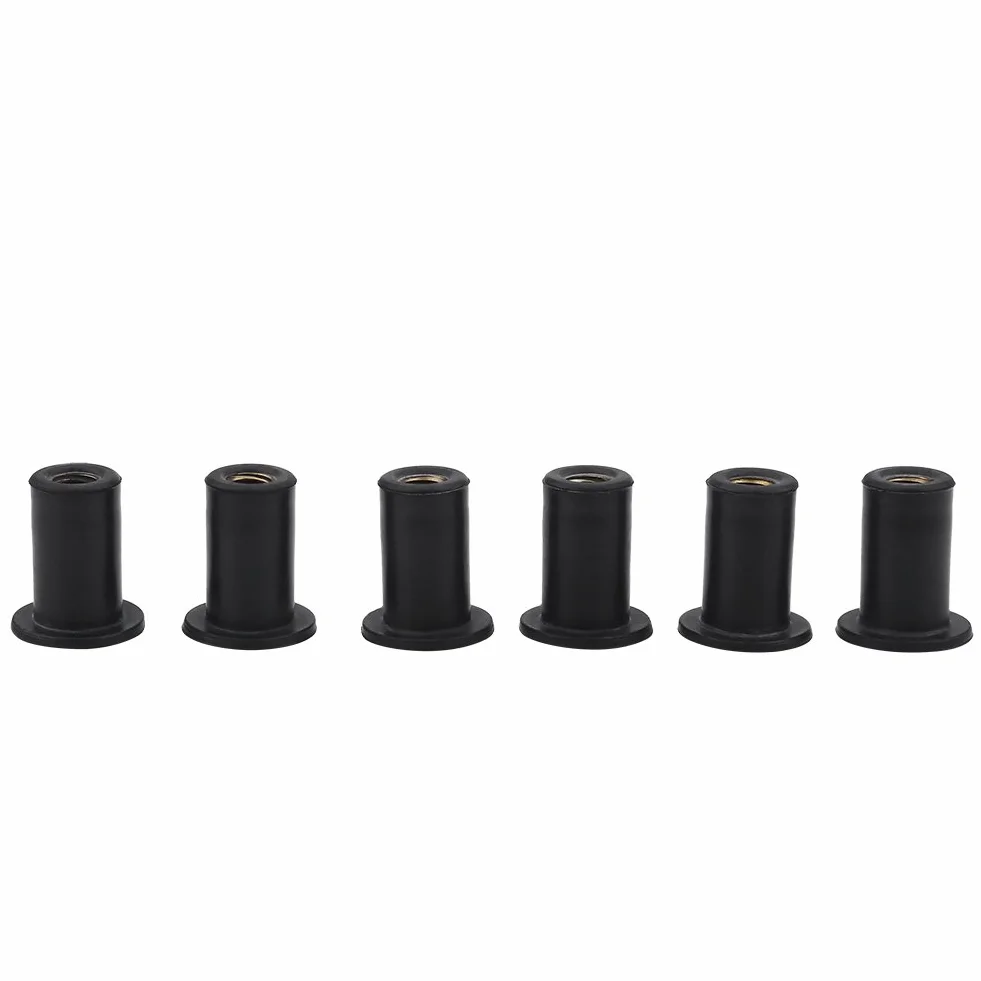 Kayak Well Nuts, 6 sztuk M5 Rubber Well Nuts Śruby przedniej szyby zamiennik dla motocykli Motocykle Kajak łodzie kajakowe