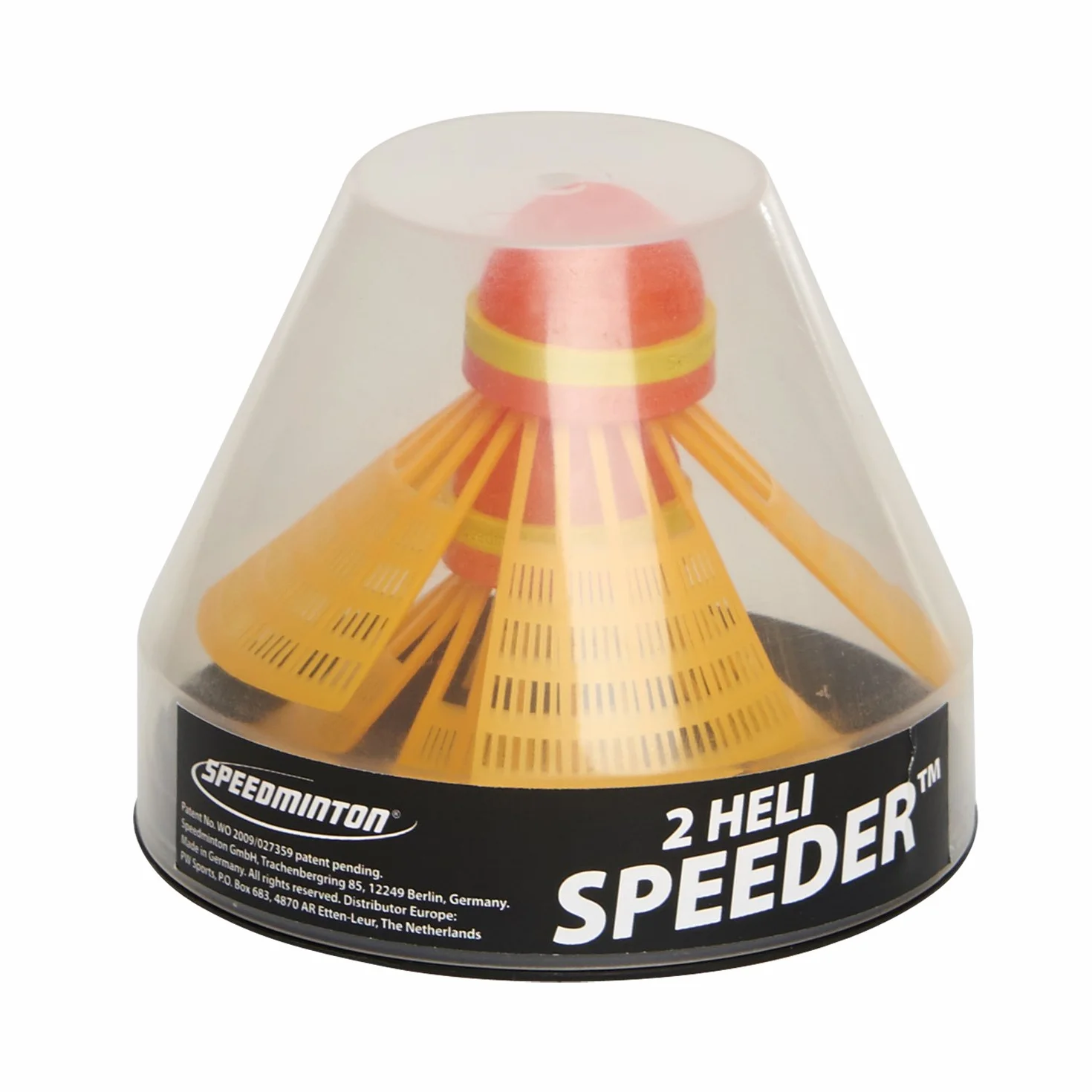 Speedminton Unisex młodzieżowe piłki Speeder Heli Tube, czerwone/pomarańczowe, zestaw 2 sztuk UE
