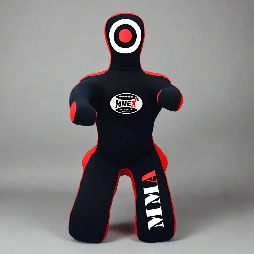 MNEX Pro Fighting MMA manekin do chwytania, worek treningowy, niebieski i czarny z celem, sprzęt do ćwiczeń sztuk walki, niewypełniony