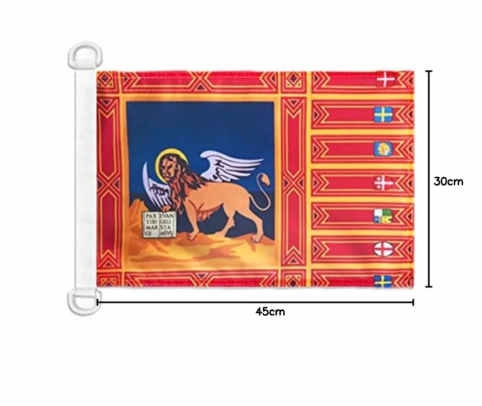 Flaga Wenecji Euganejskiej 45x30 cm AZ FLAG Wenecka flaga żeglarska Veneto Włochy