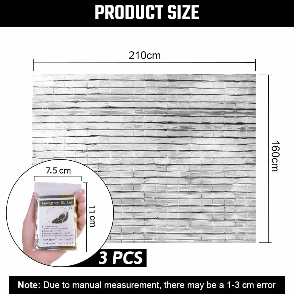 flintronic 3 koce ratunkowe 160 x 210 cm srebrny
