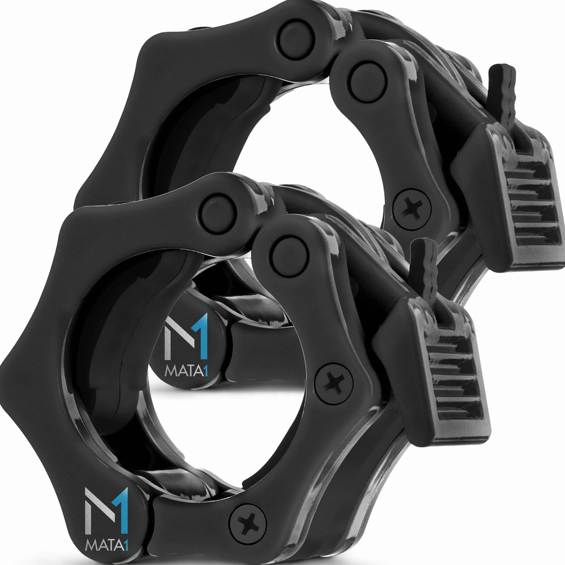 Olympic Barbell Clamps 2" Locking Weight Clips for Weightlifting