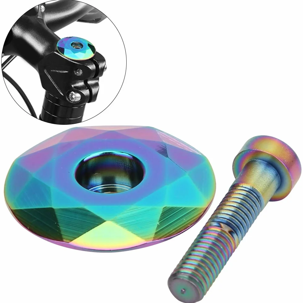 Headset Top Cap Zestaw Sterów Rowerowych 28,6mm Titanizing Osłona Przedniego Widelca