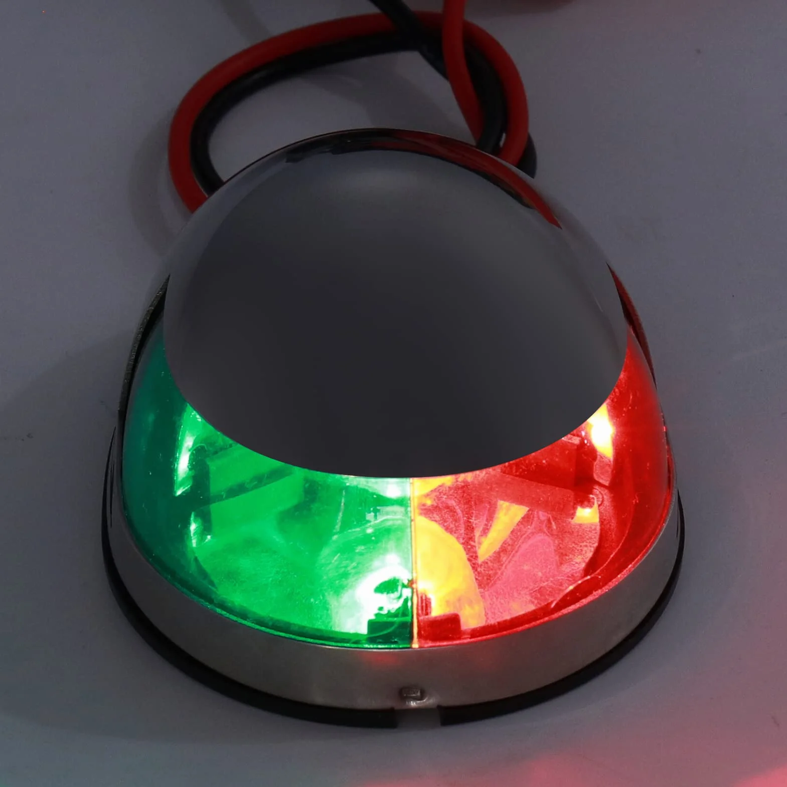 Fydun 8W 12V Morskie Światła Nawigacyjne LED Czerwone Zielone Stal Nierdzewna Wodoodporny