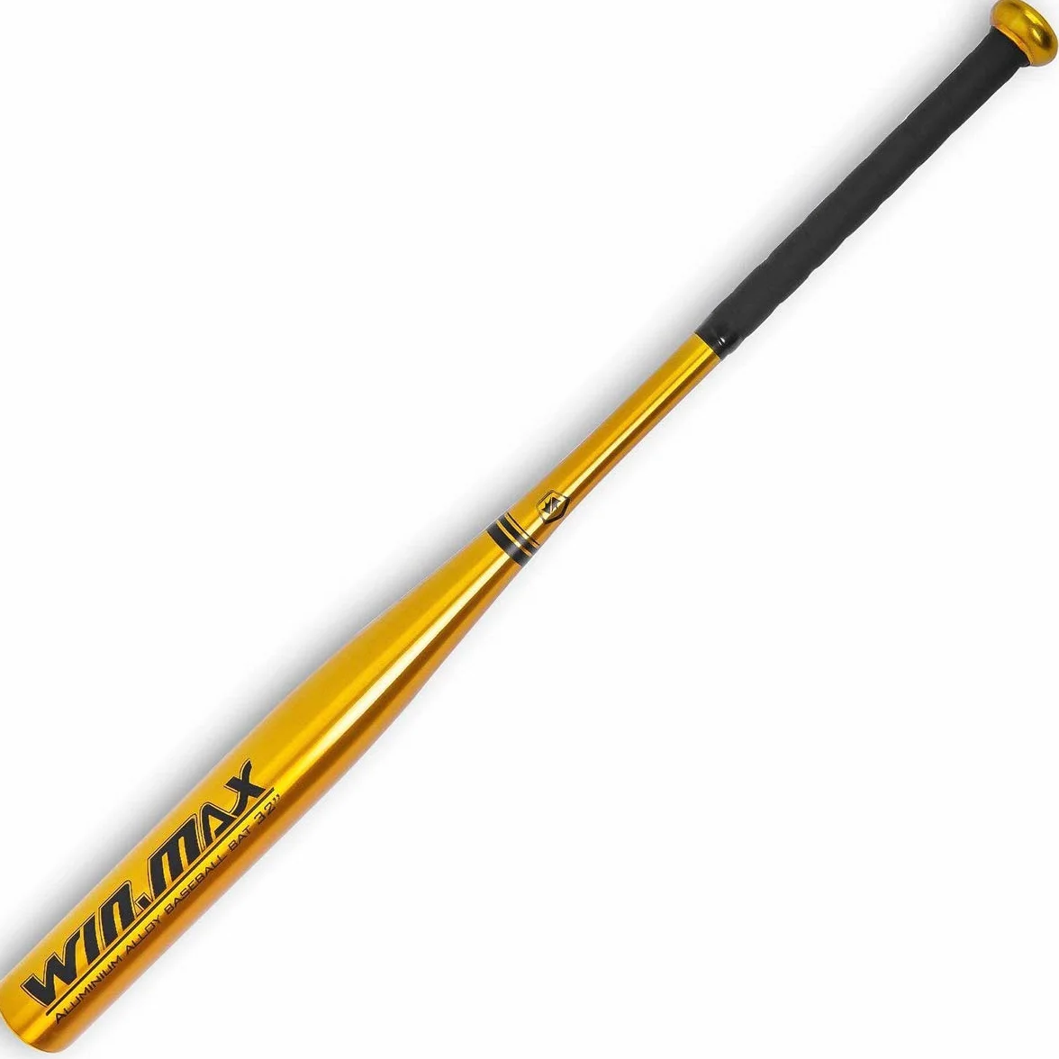 Kij baseballowy, kij baseballowy ze stopu aluminium, z gumowym uchwytem, 81 cm (złoty)