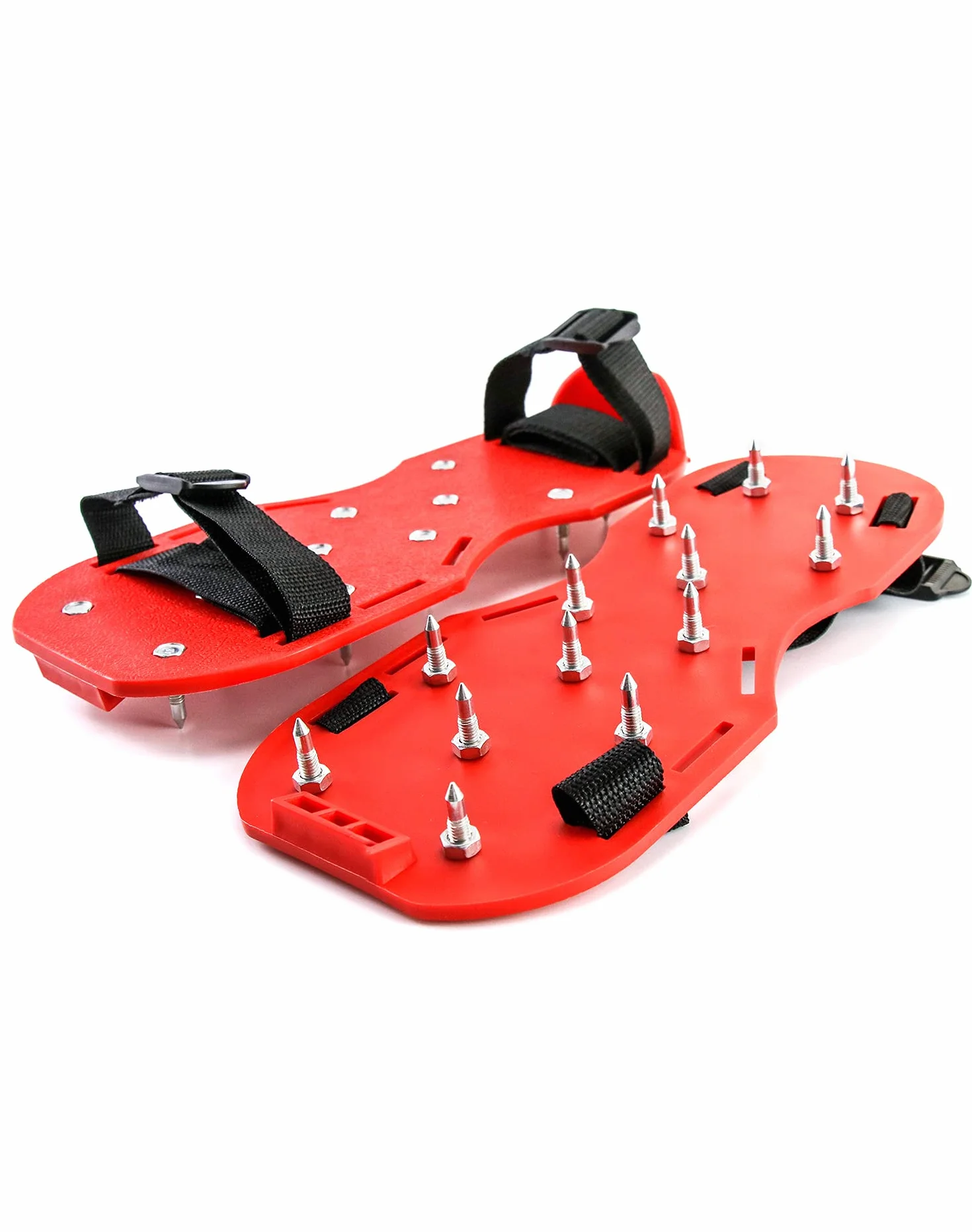 QWORK Buty Gunite z kolcami z krótkimi kolcami 2,5 cm, idealne do podłóg epoksydowych, nakładek, instalacji osłon, kolor zielony (para)