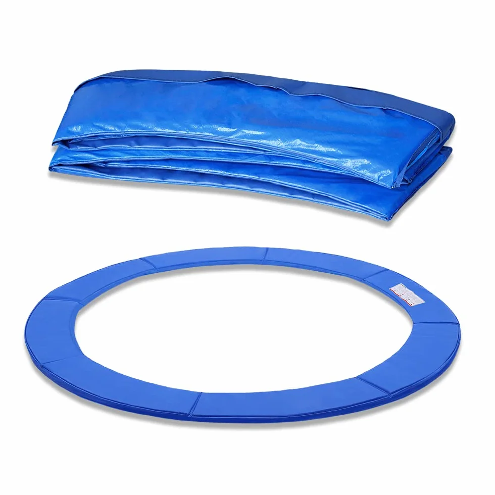 UISEBRT Osłona krawędzi trampoliny, Ø 244 cm, 305 cm, 366 cm, osłona sprężyn, odporna na działanie promieni UV, odporna na rozerwanie, akcesoria do trampoliny, mata ochronna, niebieska