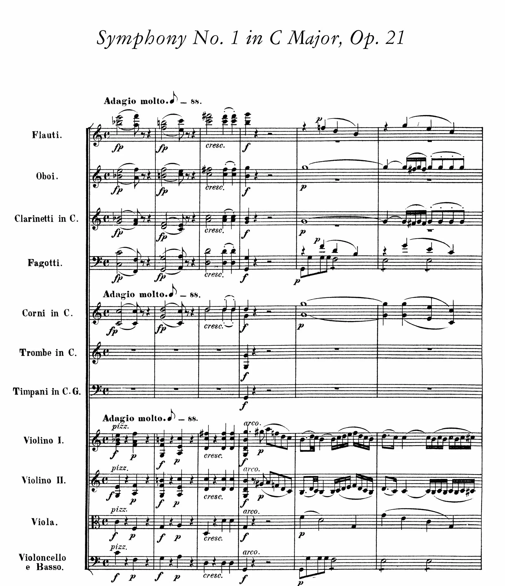 Ludwig van beethoven : symphonies nos. 1, 2, 3 and 4 - orchestre - partition