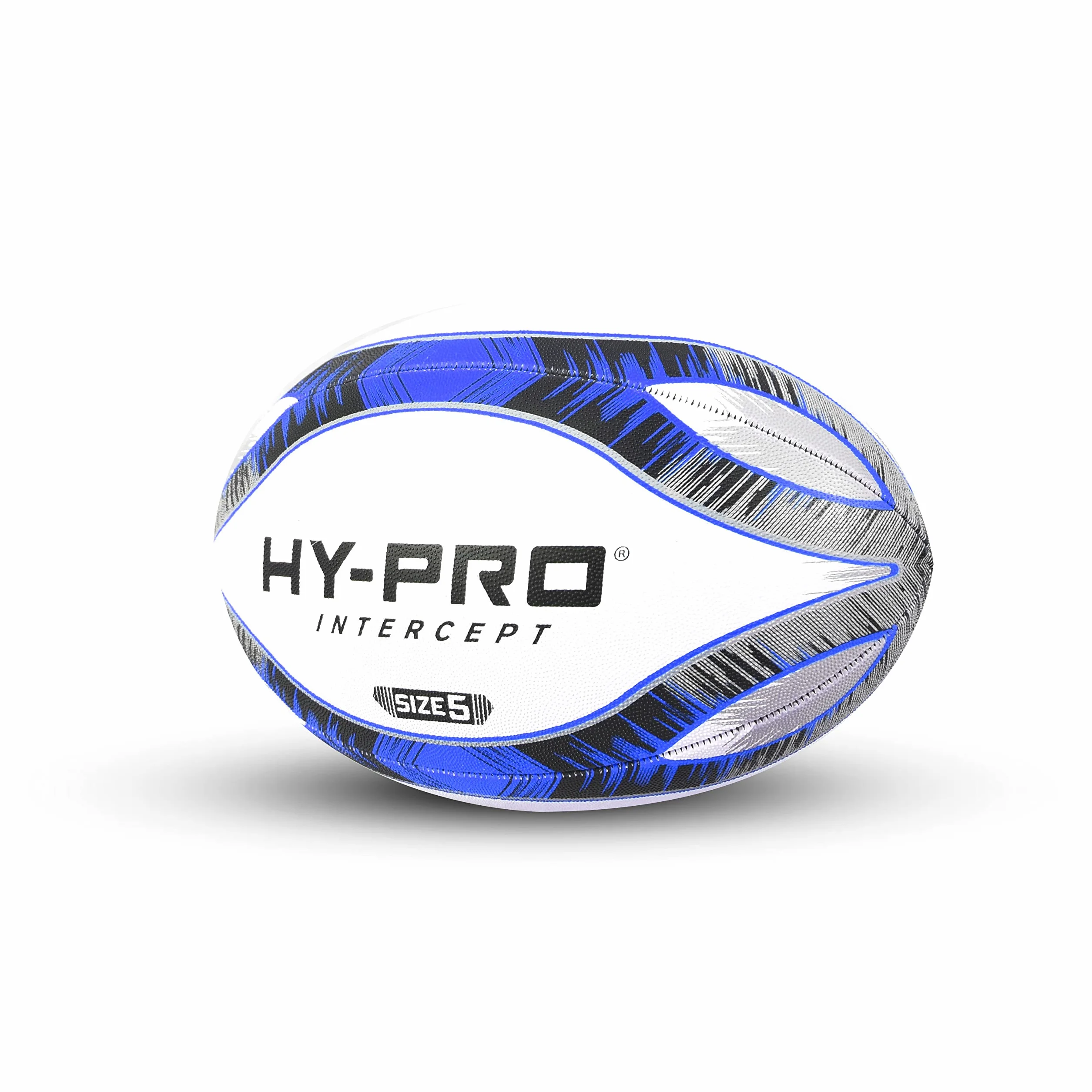 Hy-Pro Intercept piłka do rugby rozmiar 5 – piłka do rugby z wysokiej jakości gumy z wypustkami – trwała piłka treningowa do klubów i gier rekreacyjnych.