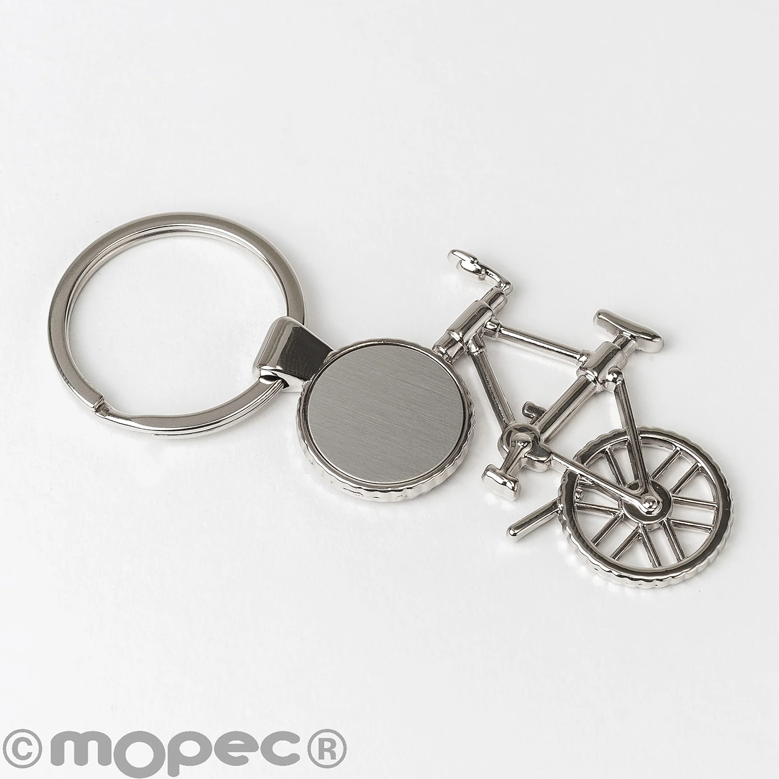 Mopec M1660 breloczek do kluczy rower metal 10 x 4,5 cm srebrny