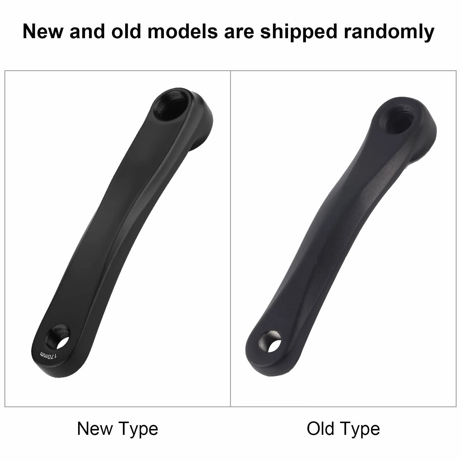 Ramię korby rowerowej, Akozon 170 mm łańcuch rowerowy ze stopu aluminium Wymiana ramienia korby (czarny diamentowy otwór)