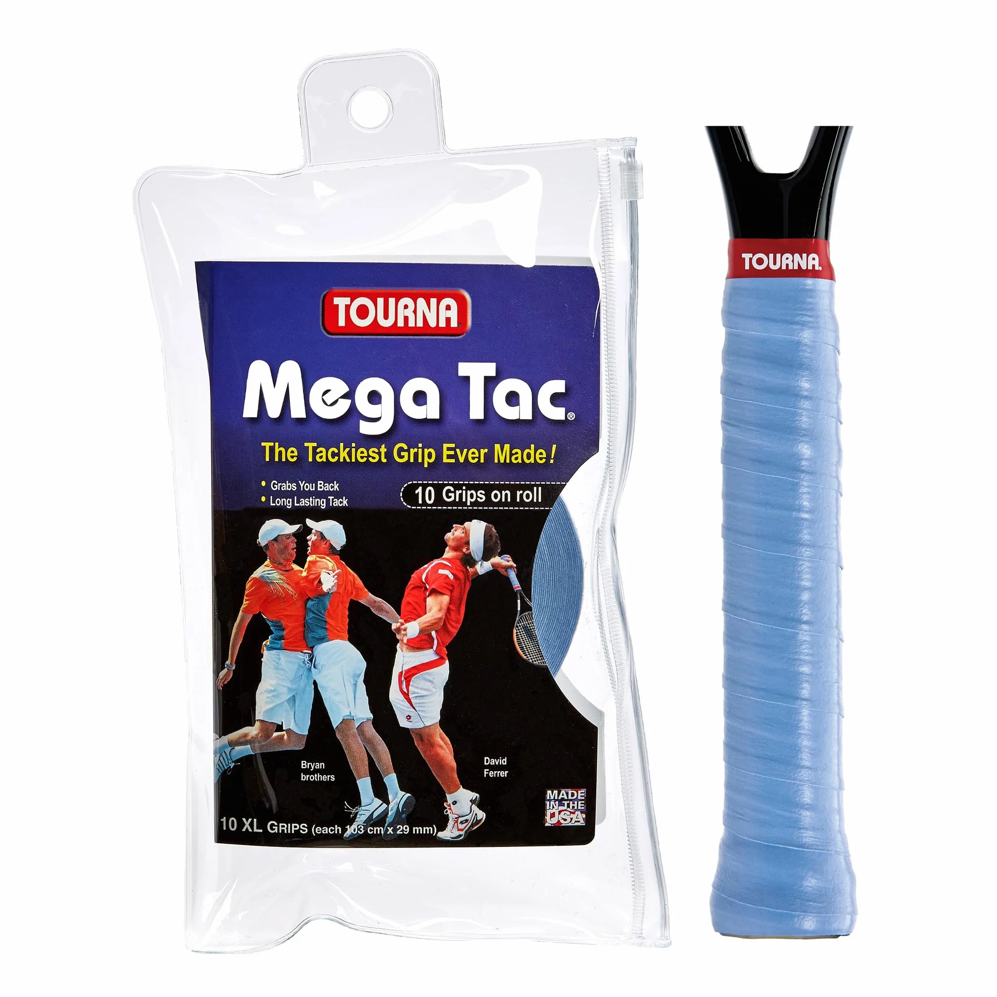 Tourna Mega Tac Extra Tacky Overgrip 10-pak