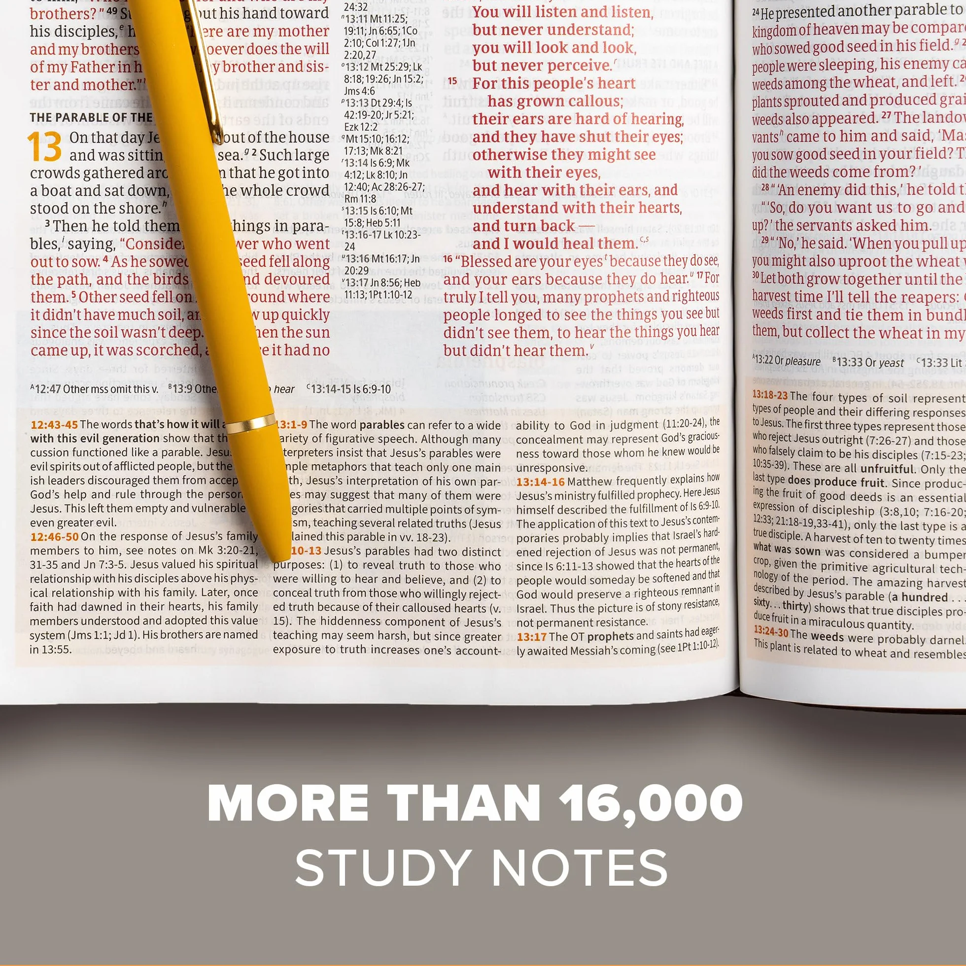 CSB Study Bible, Hardcover: Red Letter, Study Notes and Commentary, Illustrations, Ribbon Marker, Sewn Binding, Easy-To-Read Bible Serif Type